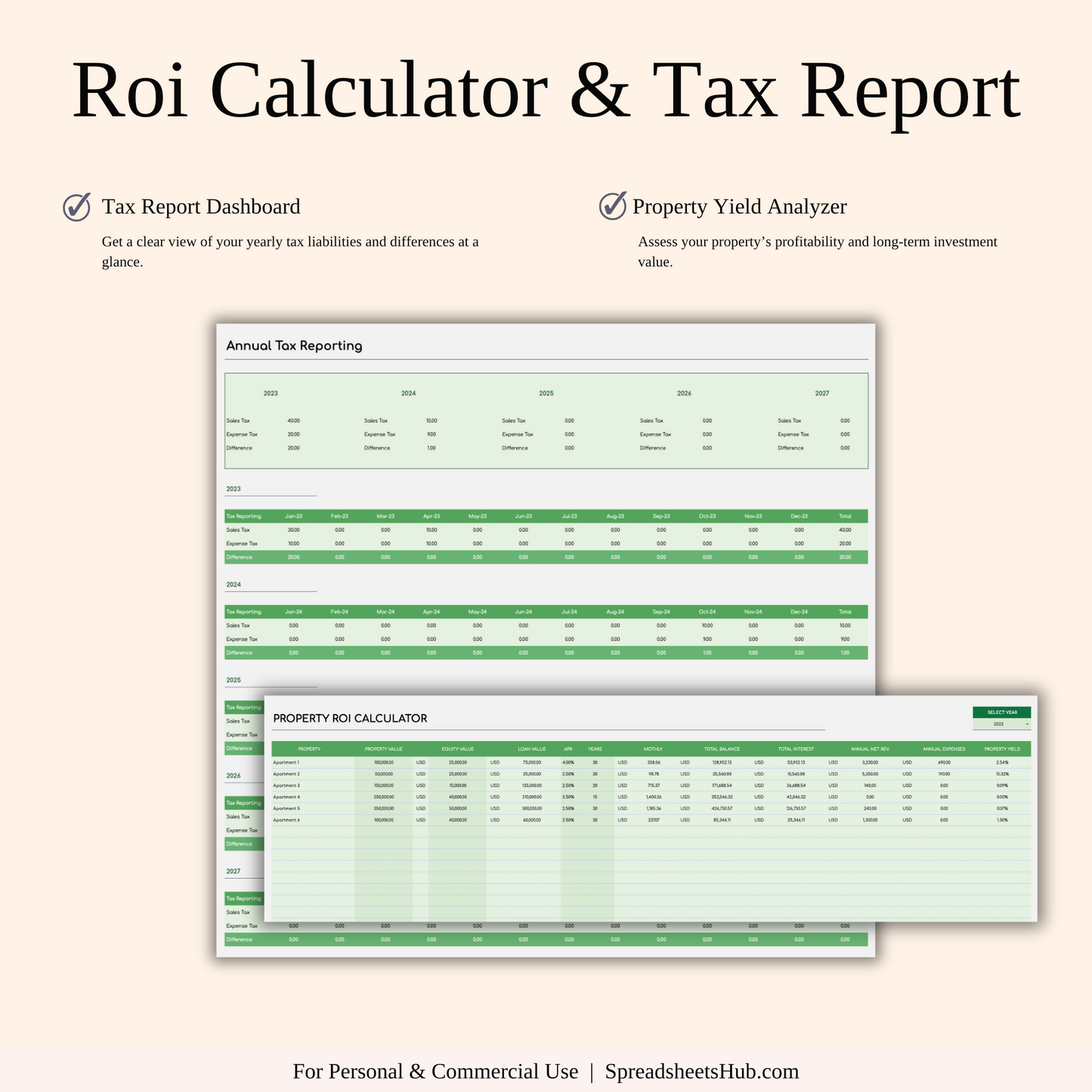 PLR - Airbnb Bookkeeping Spreadsheet Template (Green Theme) Keyzai
