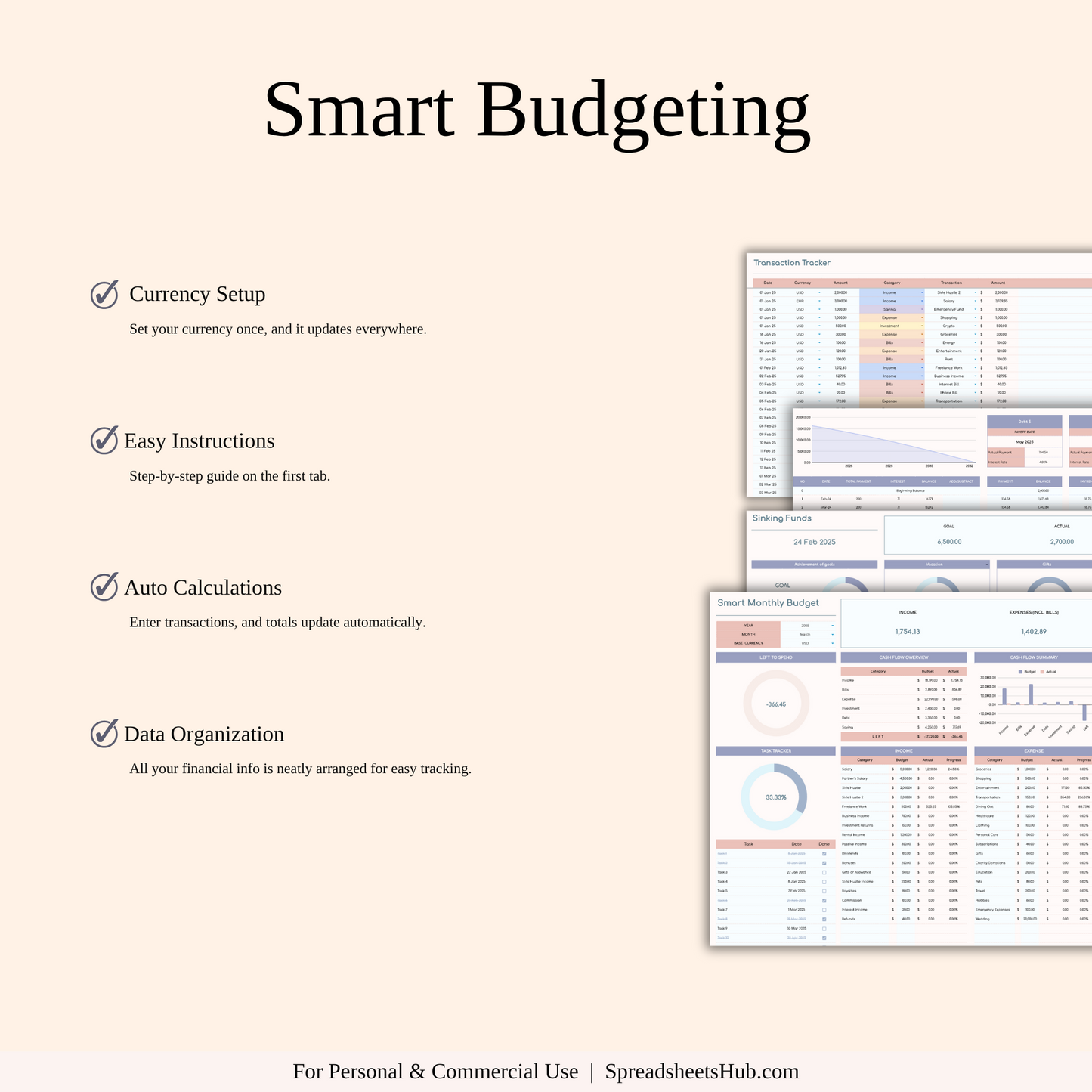 PLR - Ultimate Monthly Budget Spreadsheet Keyzai