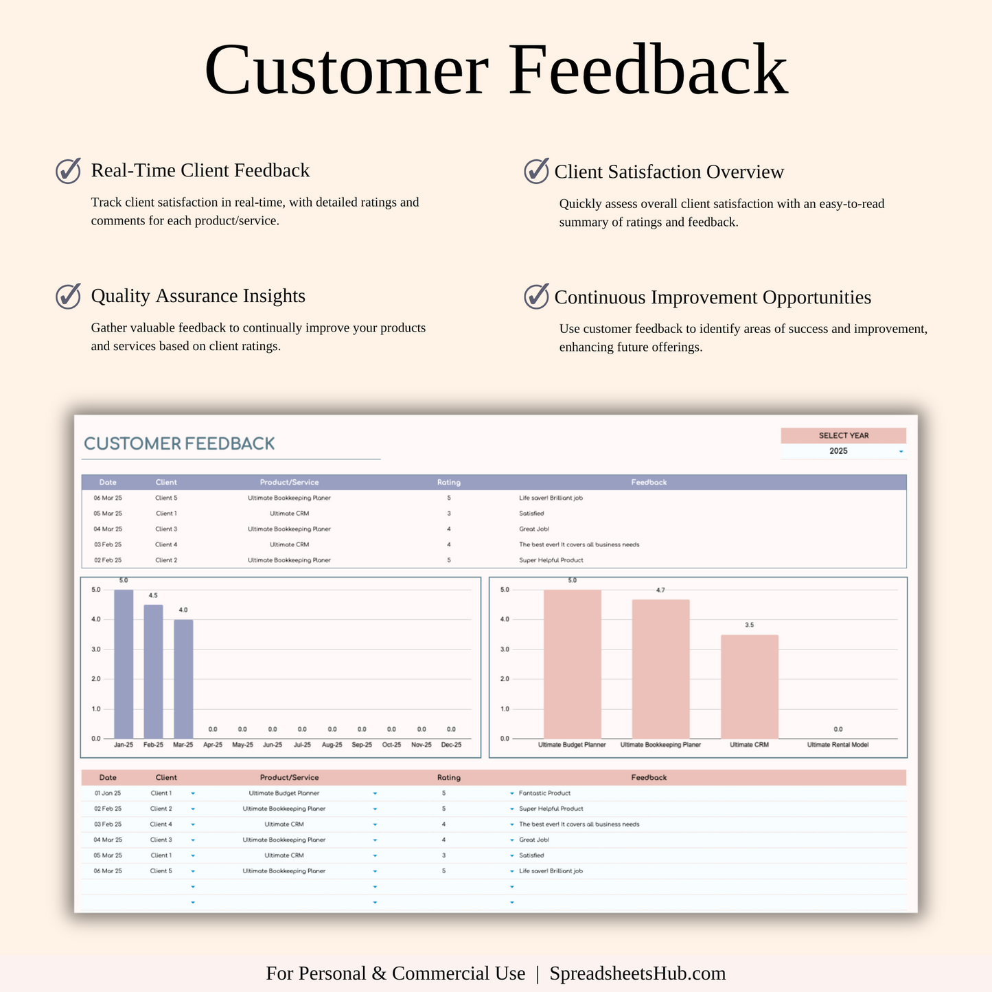 PLR - CRM Template for Excel and Google Sheets Keyzai