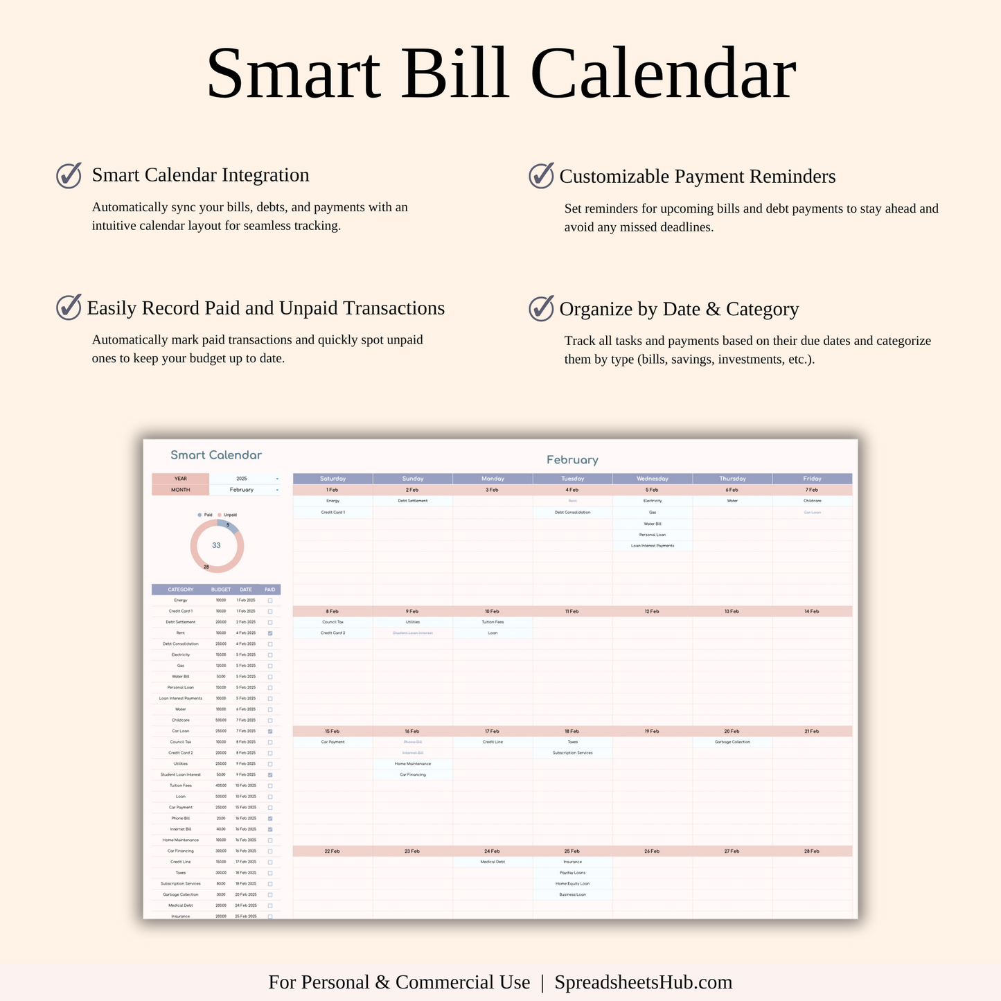 PLR - Annual Budget Spreadsheet Template Keyzai
