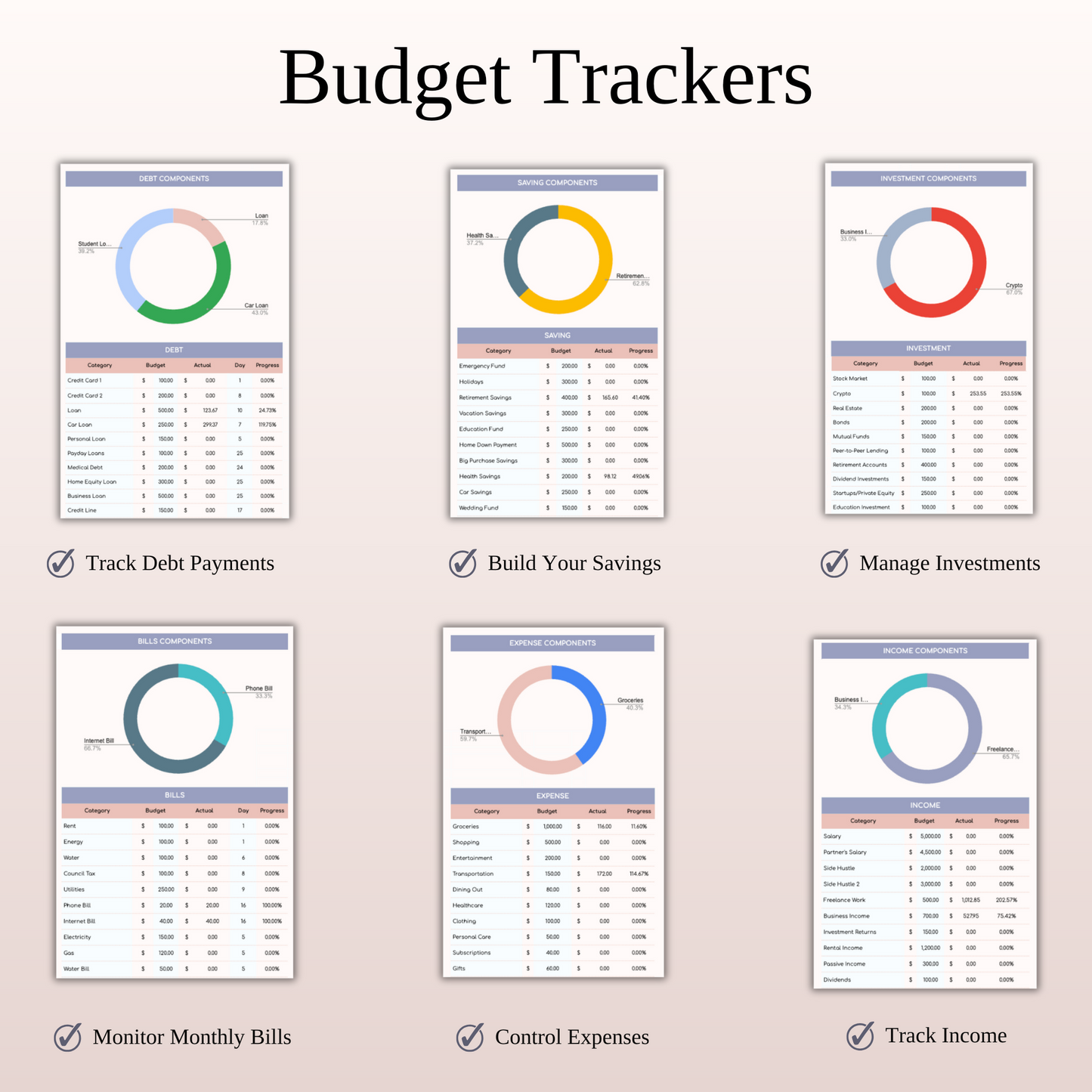 Annual Budget Spreadsheet Template in Excel & Google Sheets Keyzai