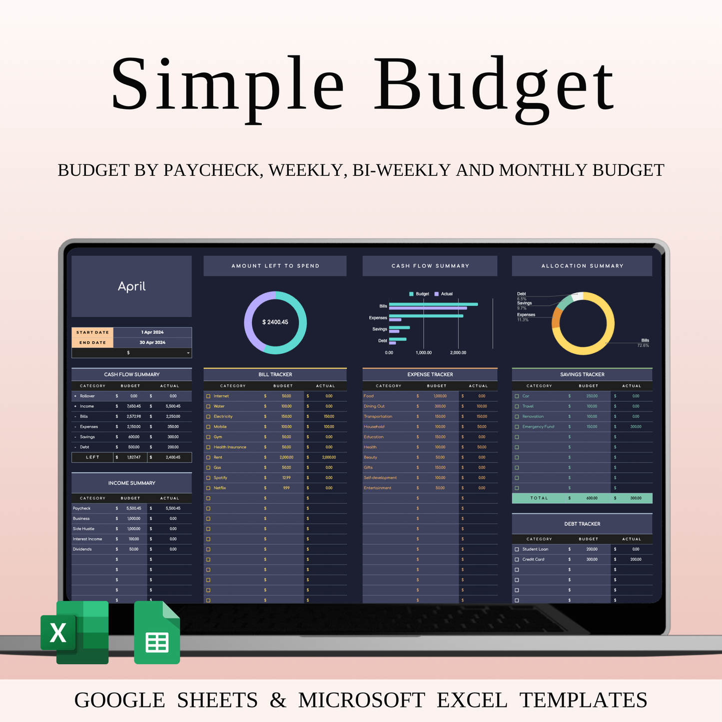 Financial Tools in Dark Theme Keyzai