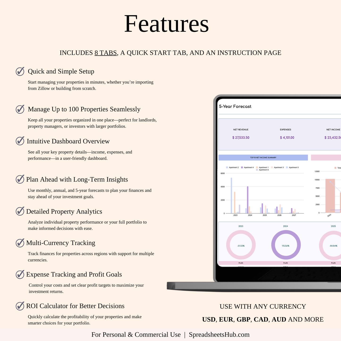 PLR - Property Management Tool for Zillow (Rainbow Theme) Keyzai