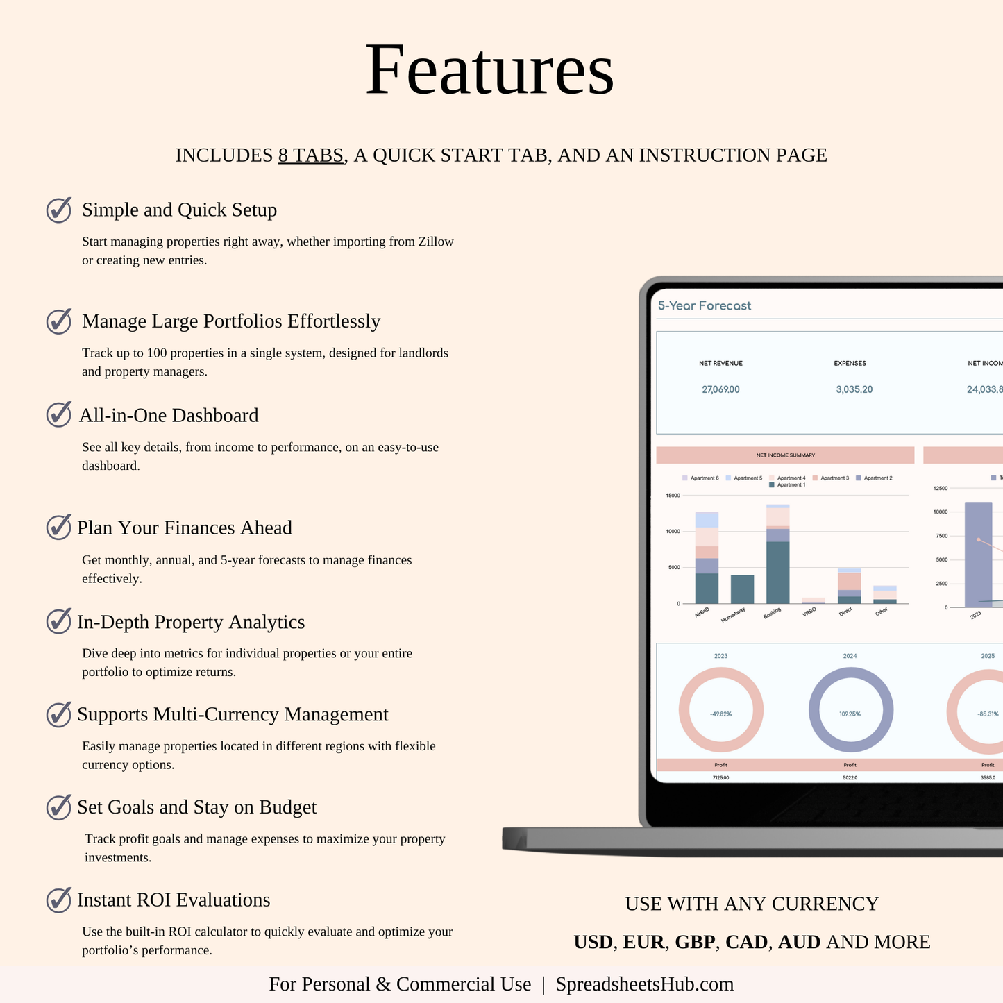 PLR - Zillow Income & Expense Spreadsheet Keyzai