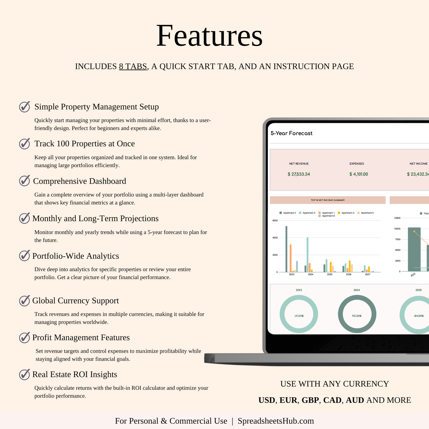 PLR - Rental Property Management Spreadsheet (Elegant Theme) Keyzai