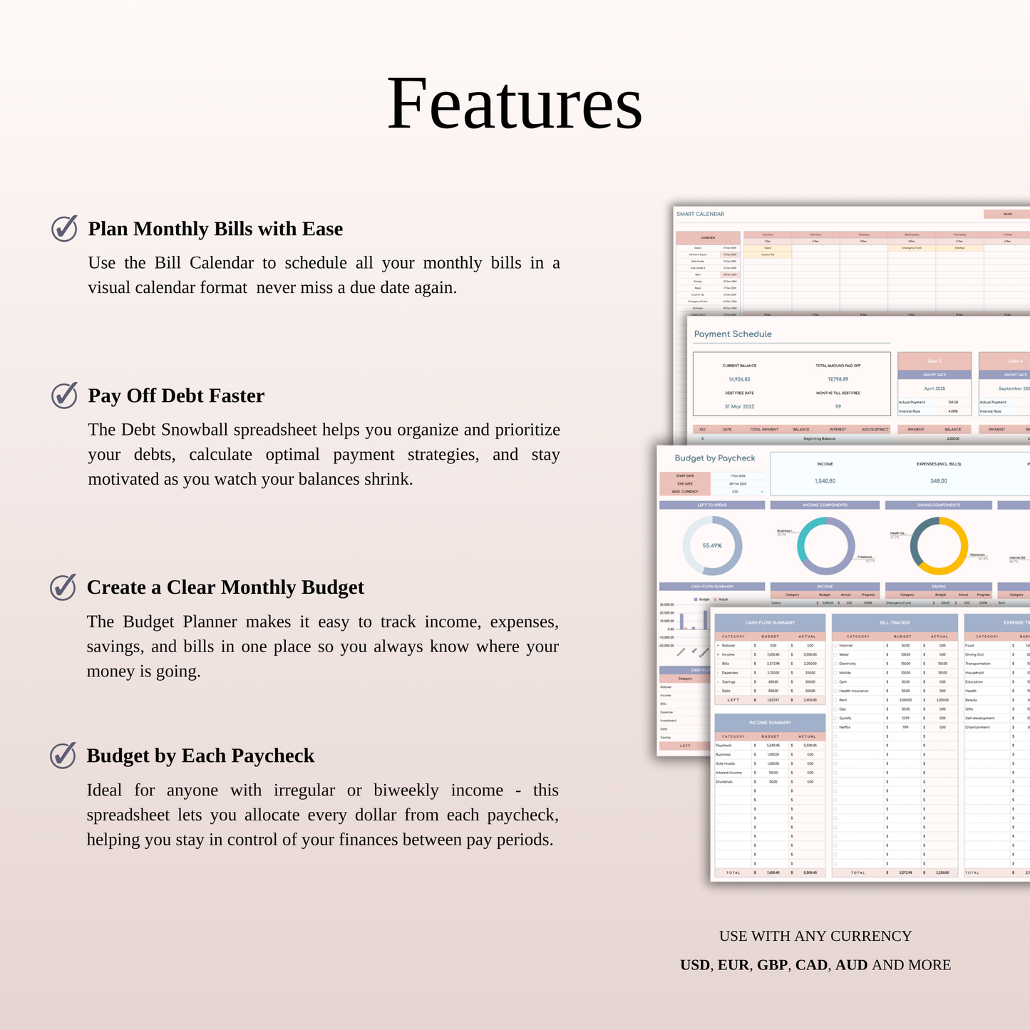 All-in-One Simple Spreadsheet Bundle Keyzai