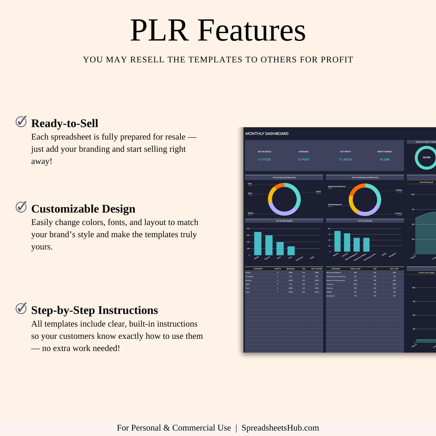 PLR - Ultimate Tool for Host Airbnb (Dark Theme) Keyzai