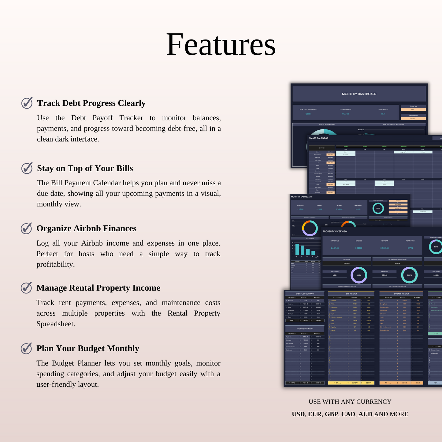 Financial Tools in Dark Theme Keyzai