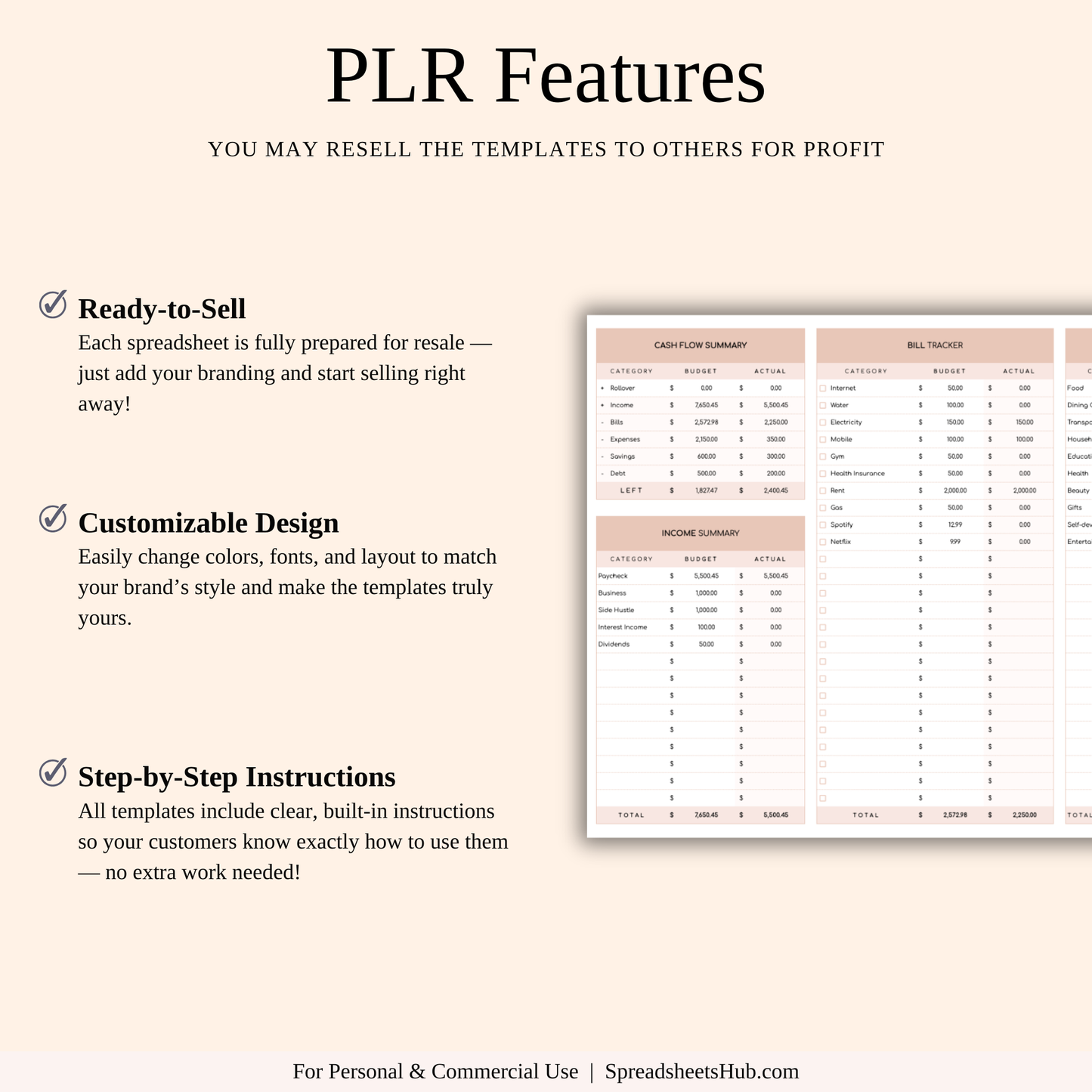PLR - Easy Budget Planner (Elegant Theme) Keyzai