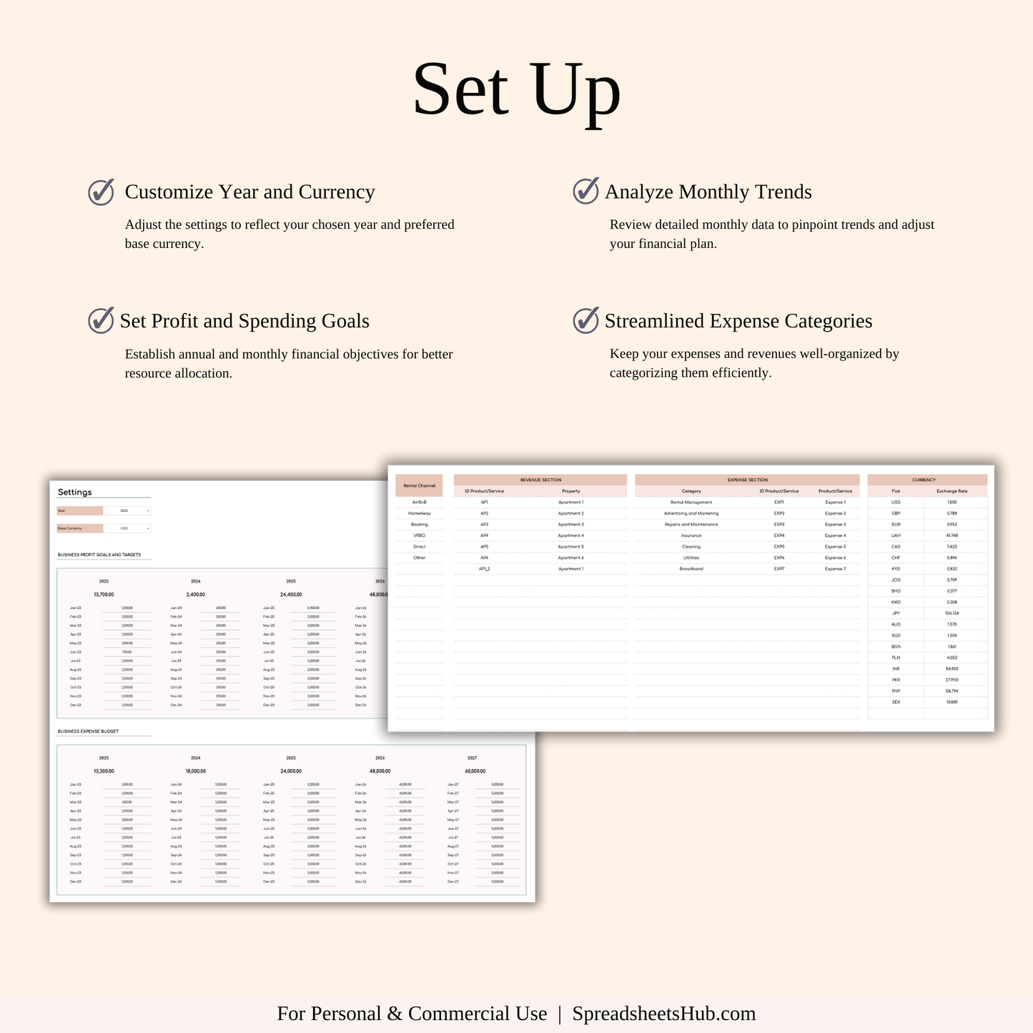 PLR - Airbnb Spreadsheet Template (Elegant Theme) Keyzai