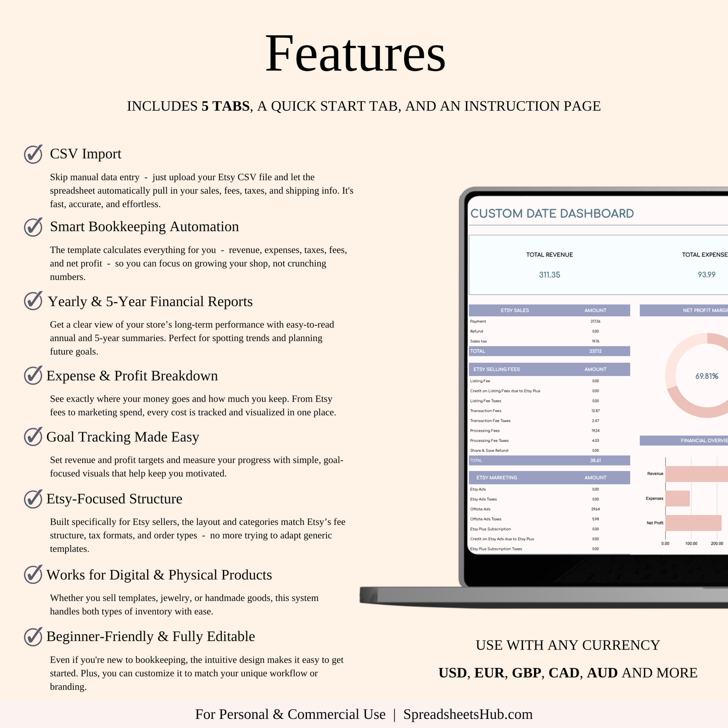 PLR - Etsy Seller Automatic Bookkeeping Keyzai