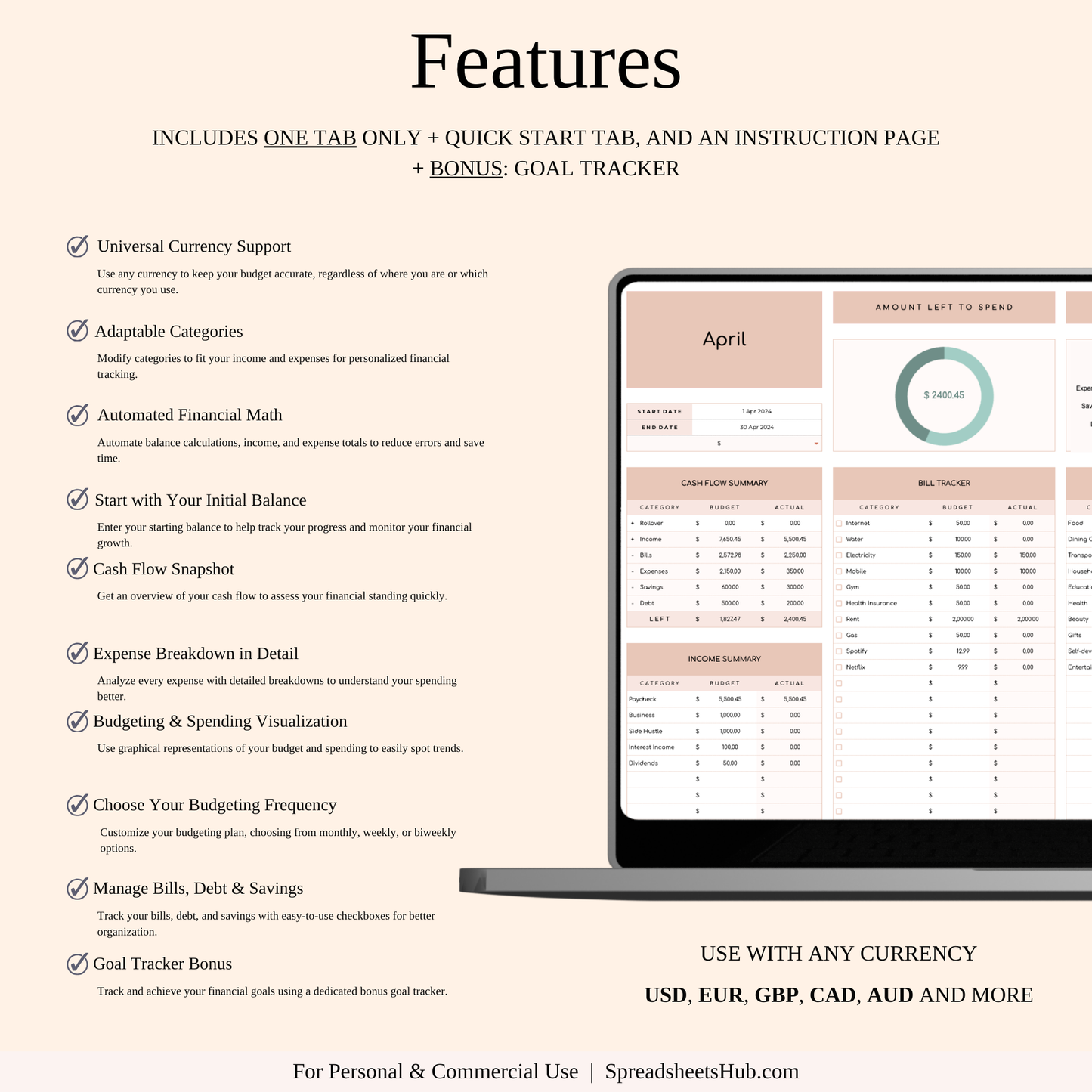 PLR - Easy Budget Planner (Elegant Theme) Keyzai
