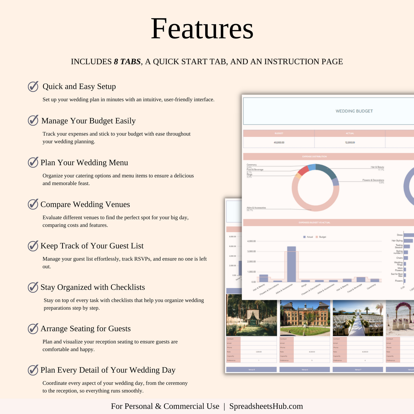 PLR - Wedding Planner Spreadsheet Template Keyzai