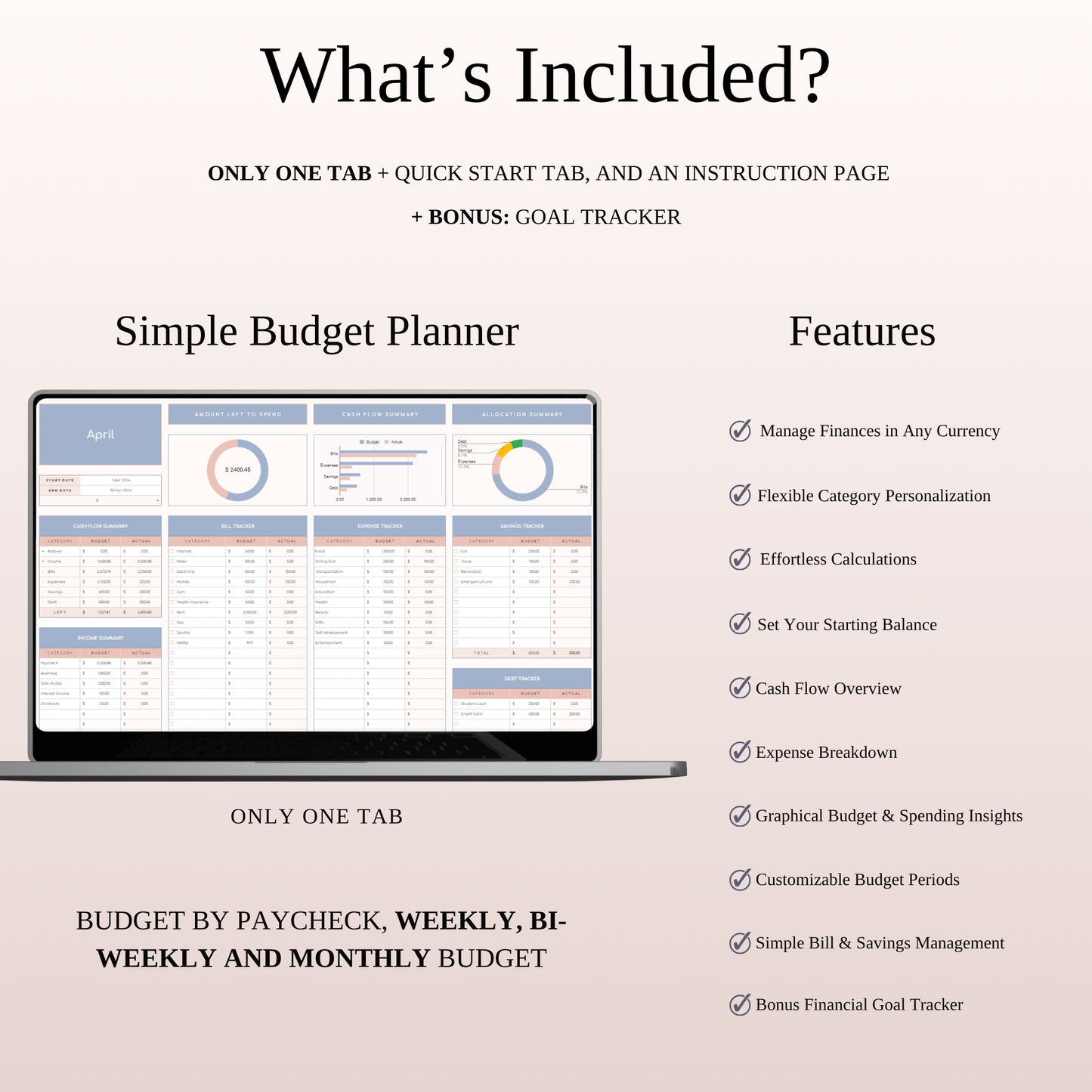 Minimalist Budgeting Pack Keyzai