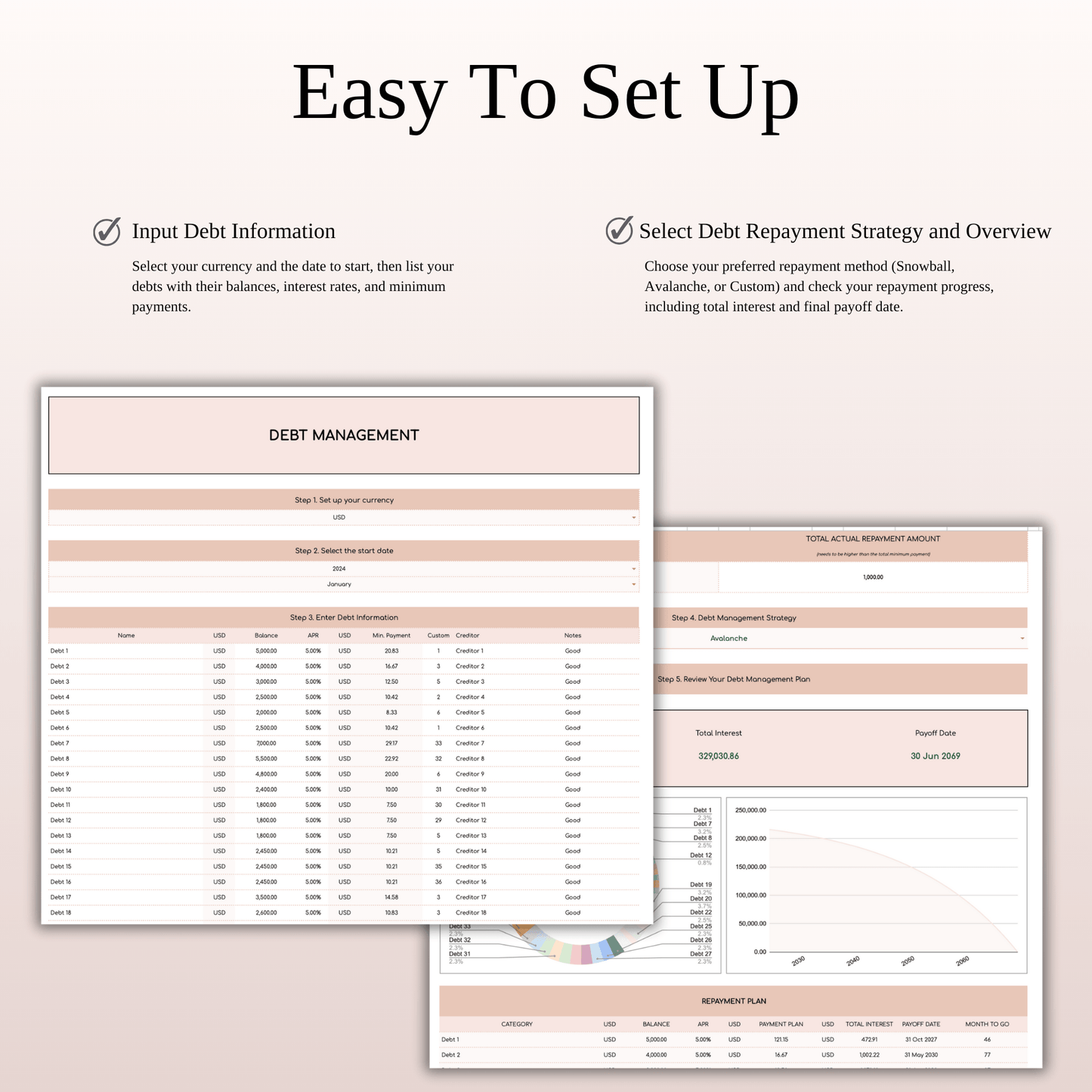 Debt Payoff Planner & Tracker (Elegant Theme) Keyzai