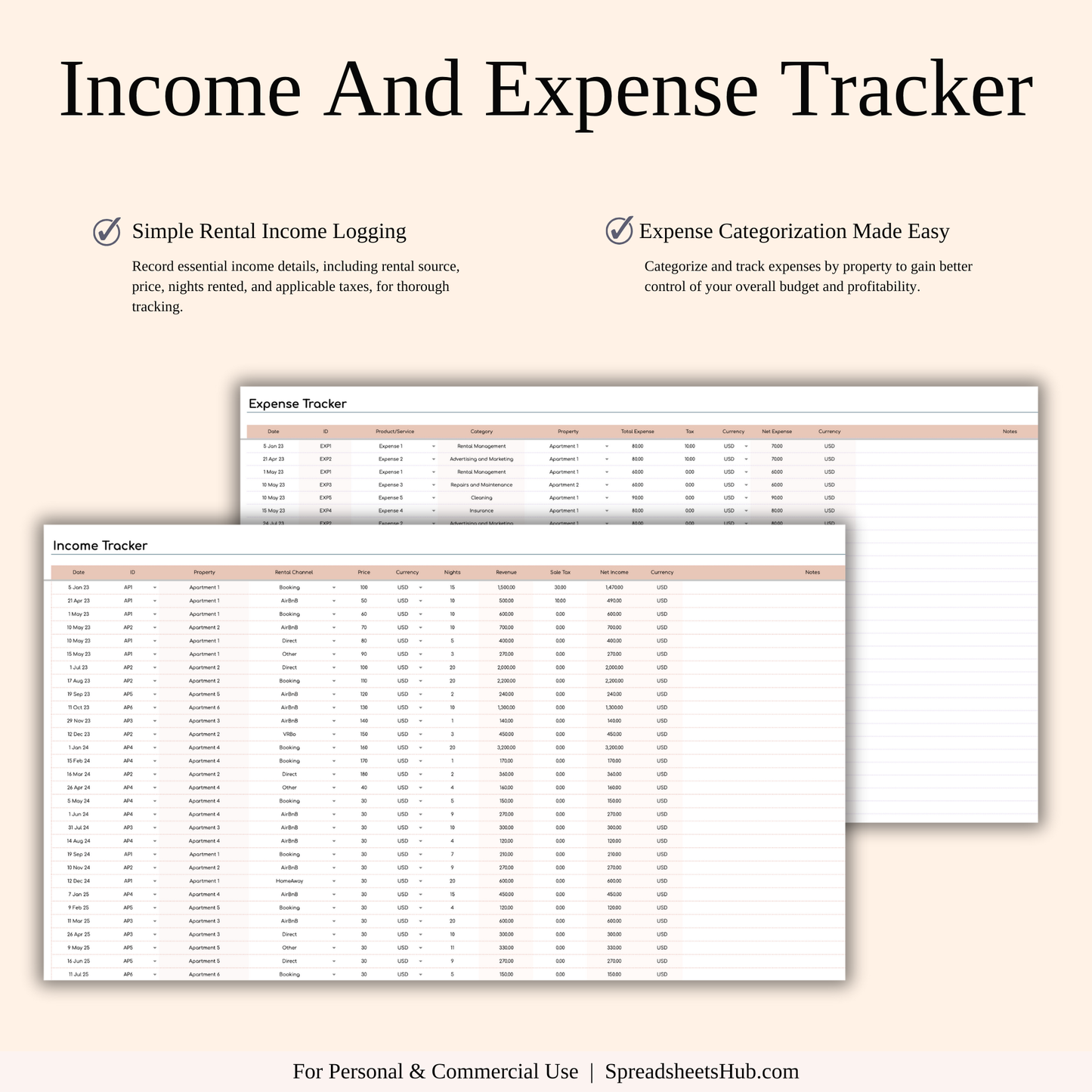 PLR - Rental Property Management Spreadsheet (Elegant Theme) Keyzai