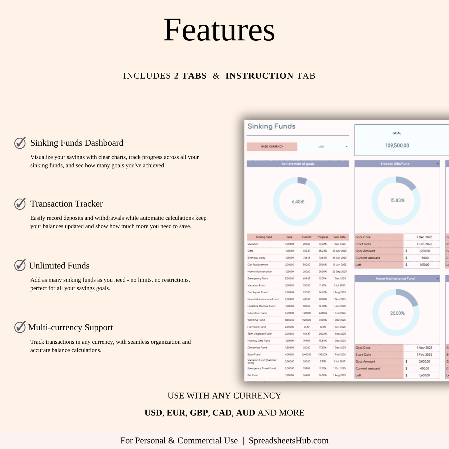 PLR - Sinking Funds Tracker Keyzai