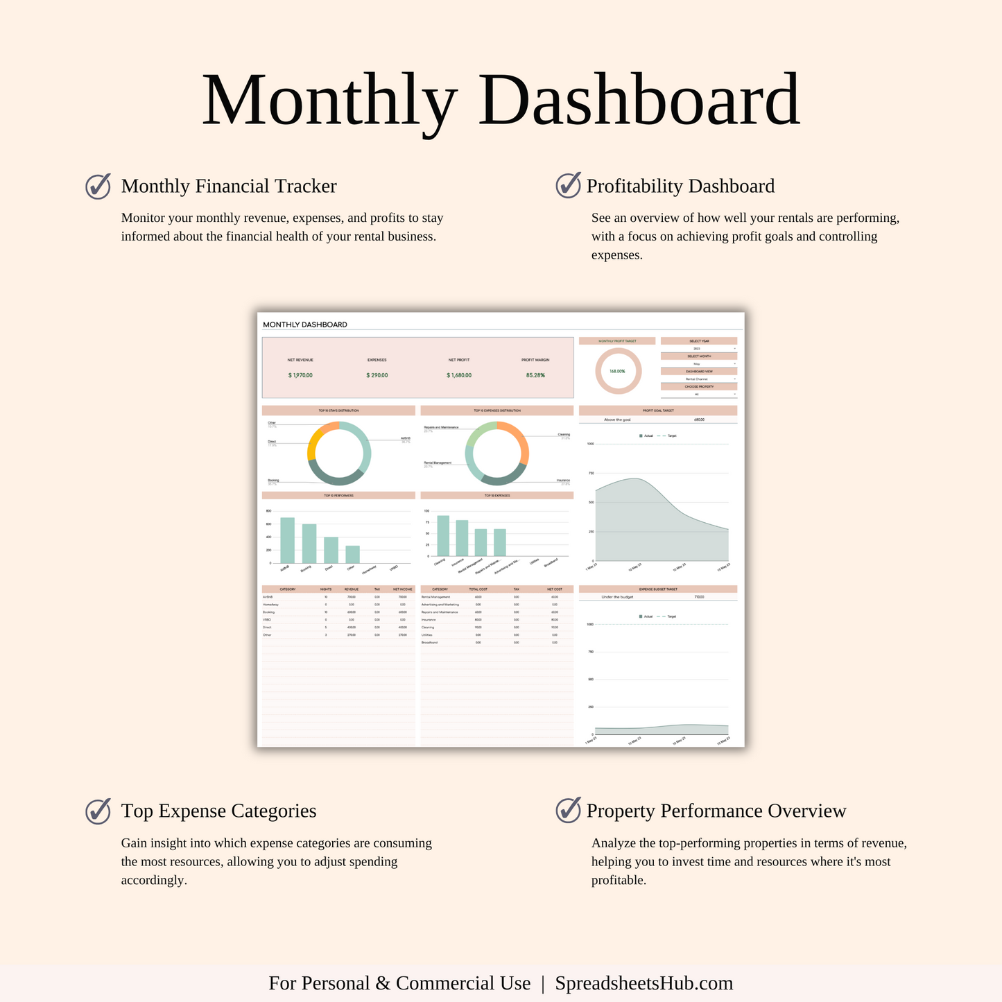 PLR - Airbnb Spreadsheet Template (Elegant Theme) Keyzai
