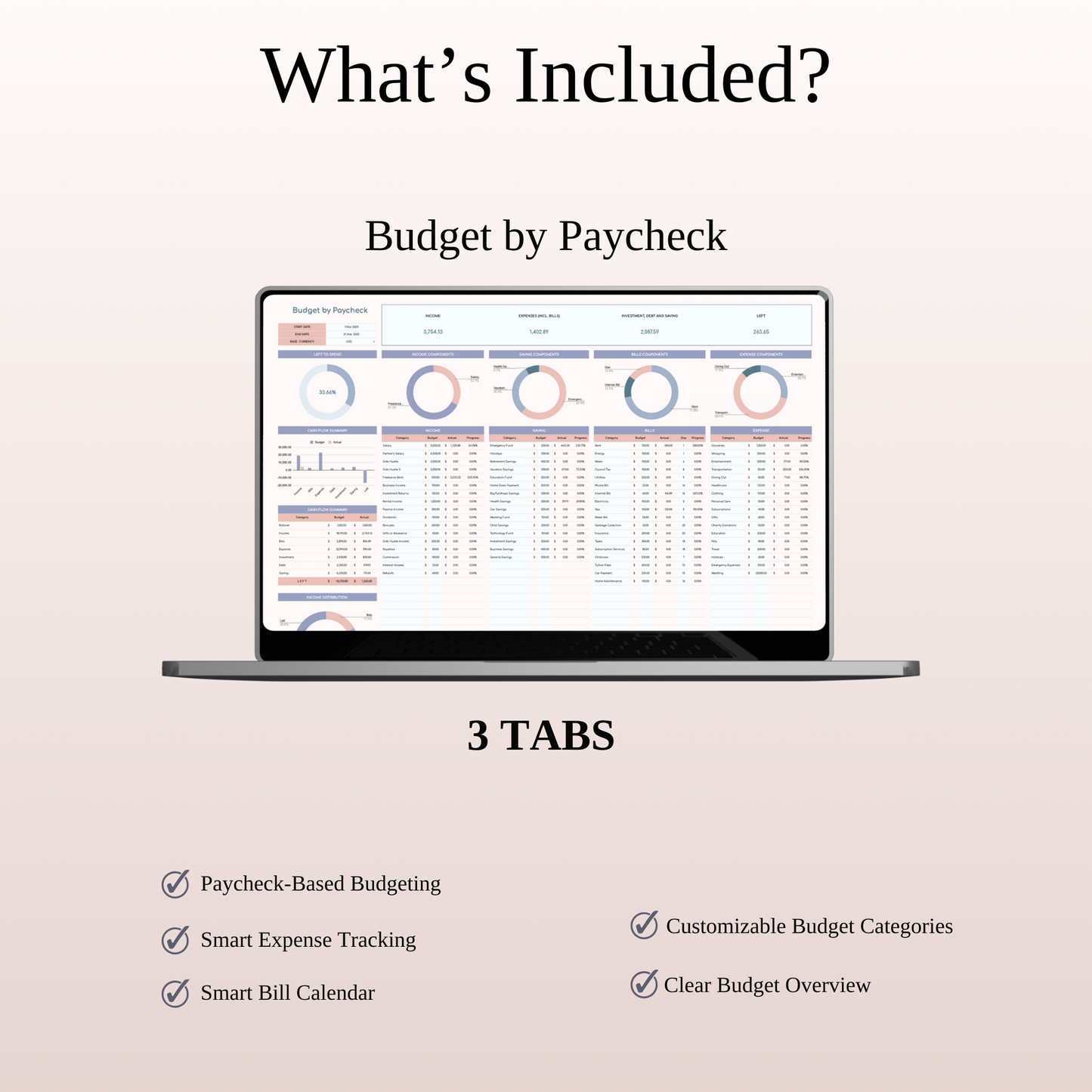 All-in-One Simple Spreadsheet Bundle Keyzai