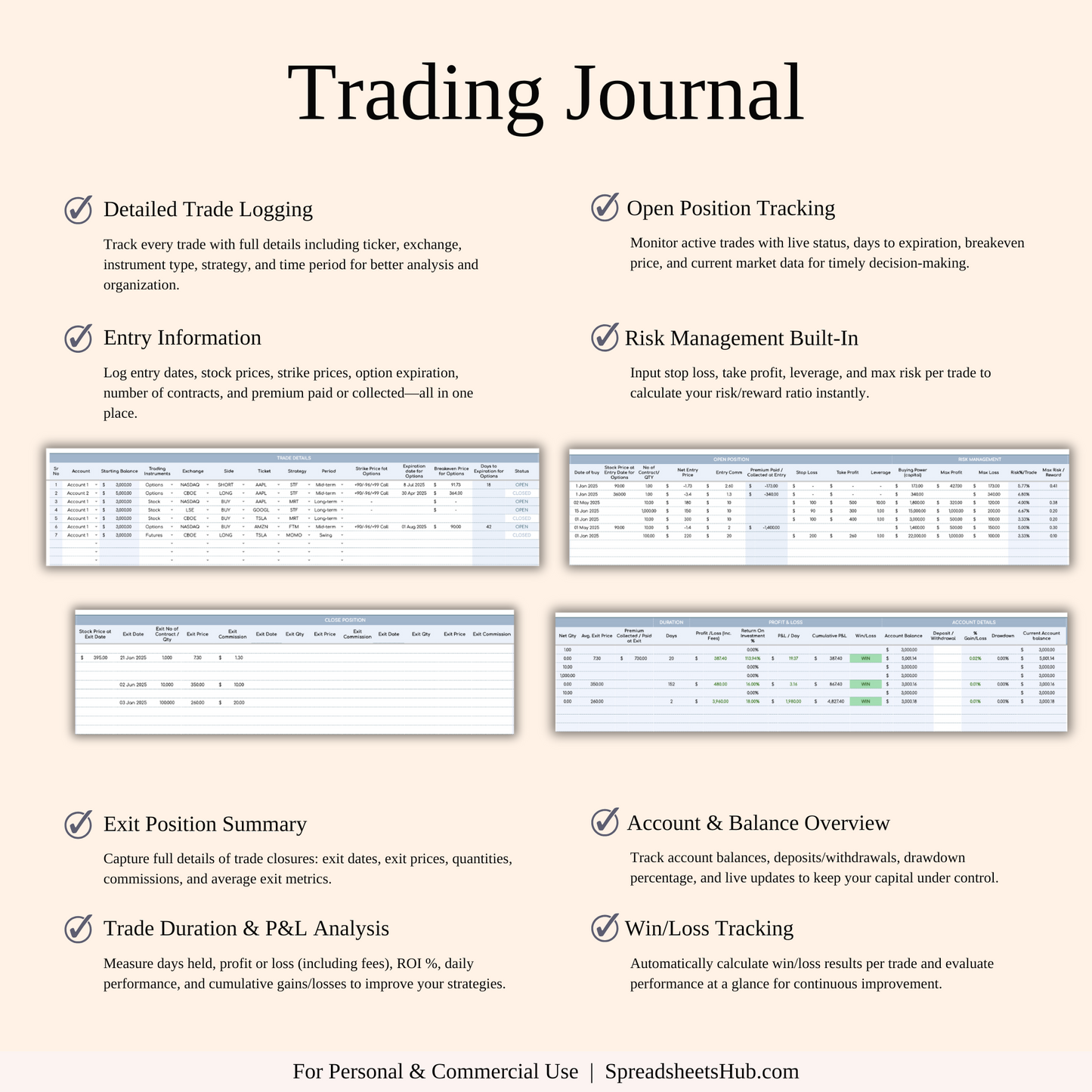 PLR - Options, Stock & Futures Trading Journal