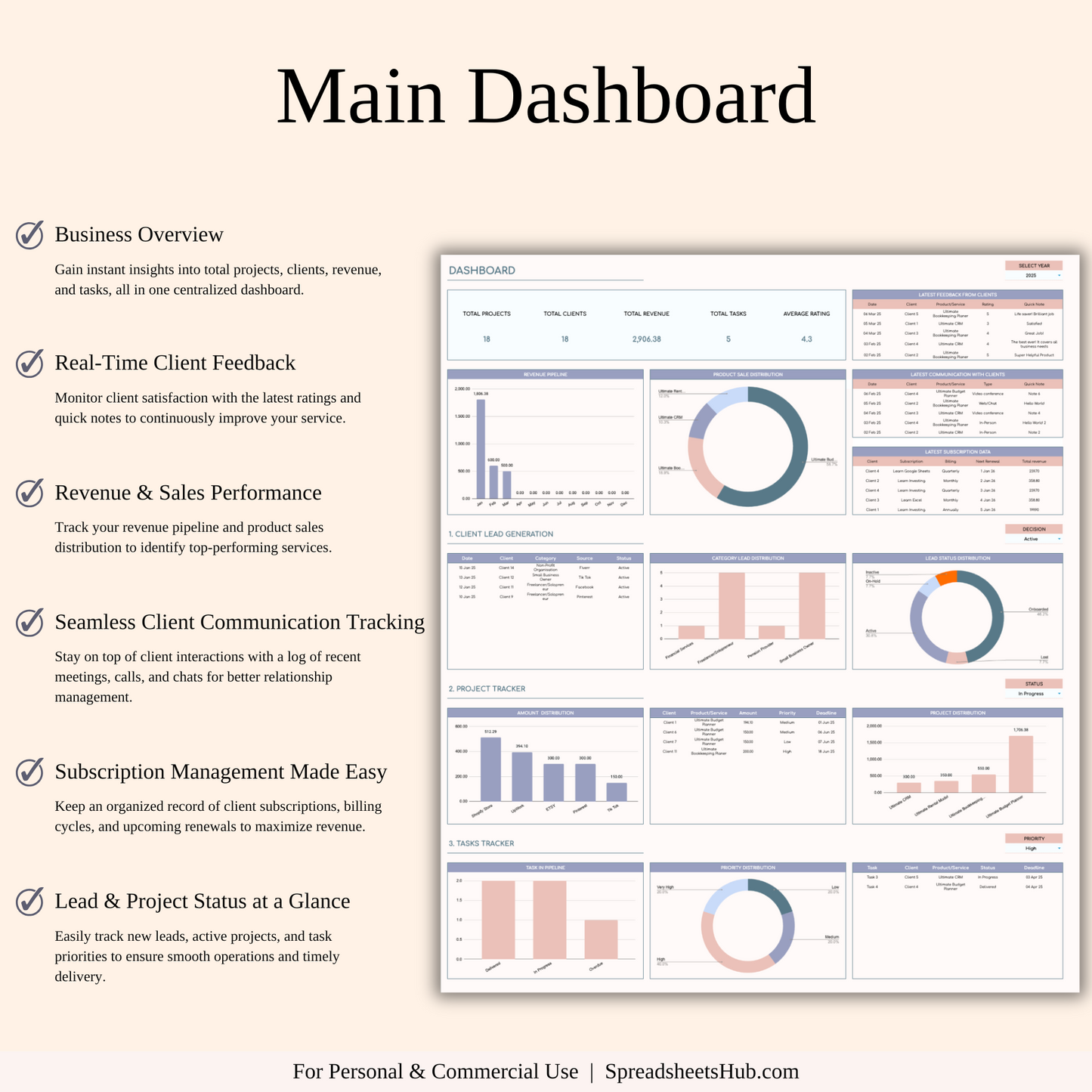 PLR - CRM Template for Excel and Google Sheets Keyzai