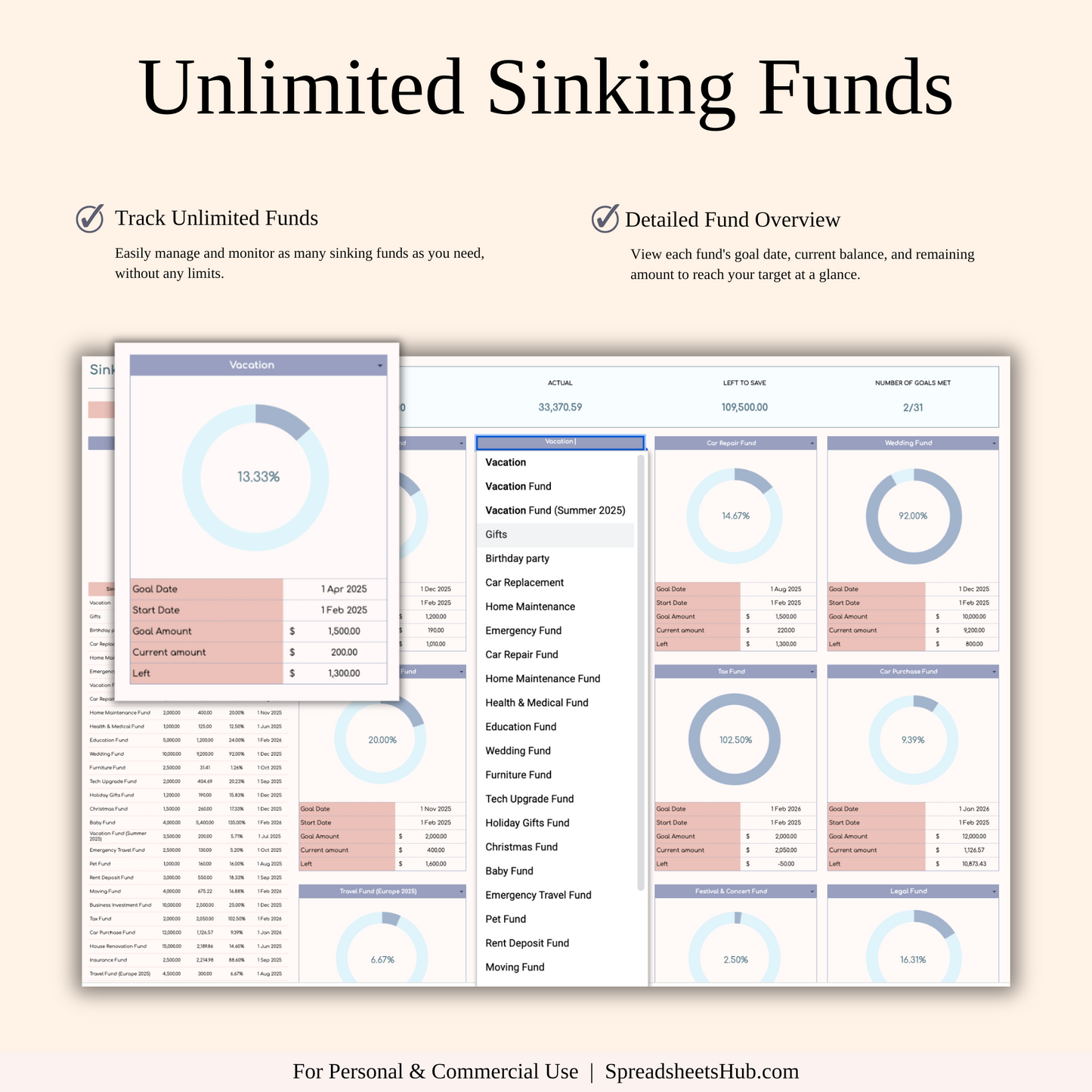 PLR - Sinking Funds Tracker Keyzai