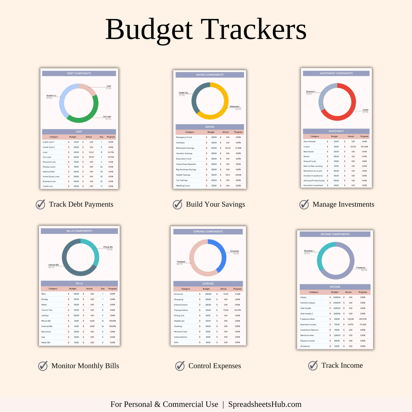 PLR - Ultimate Paycheck Budget Spreadsheet Keyzai