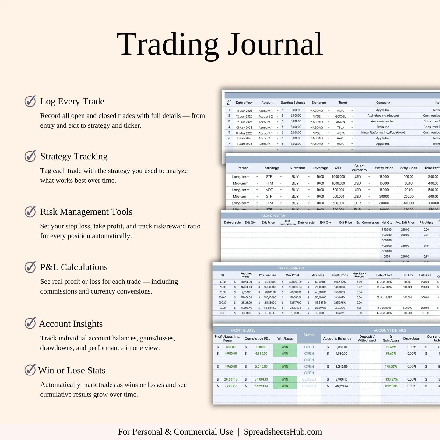 PLR - Stock Trading Journal Keyzai
