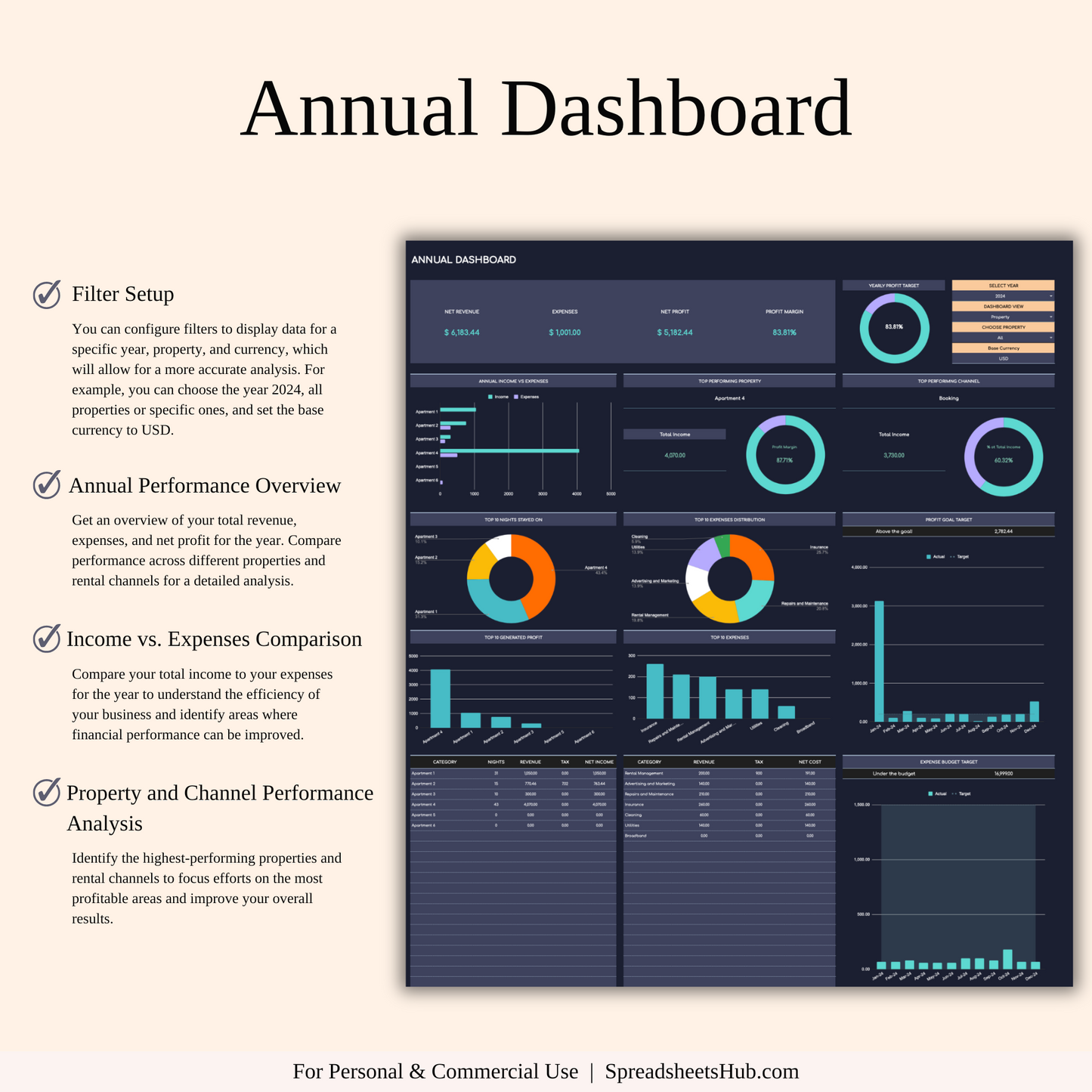 PLR - Ultimate Tool for Host Airbnb (Dark Theme) Keyzai