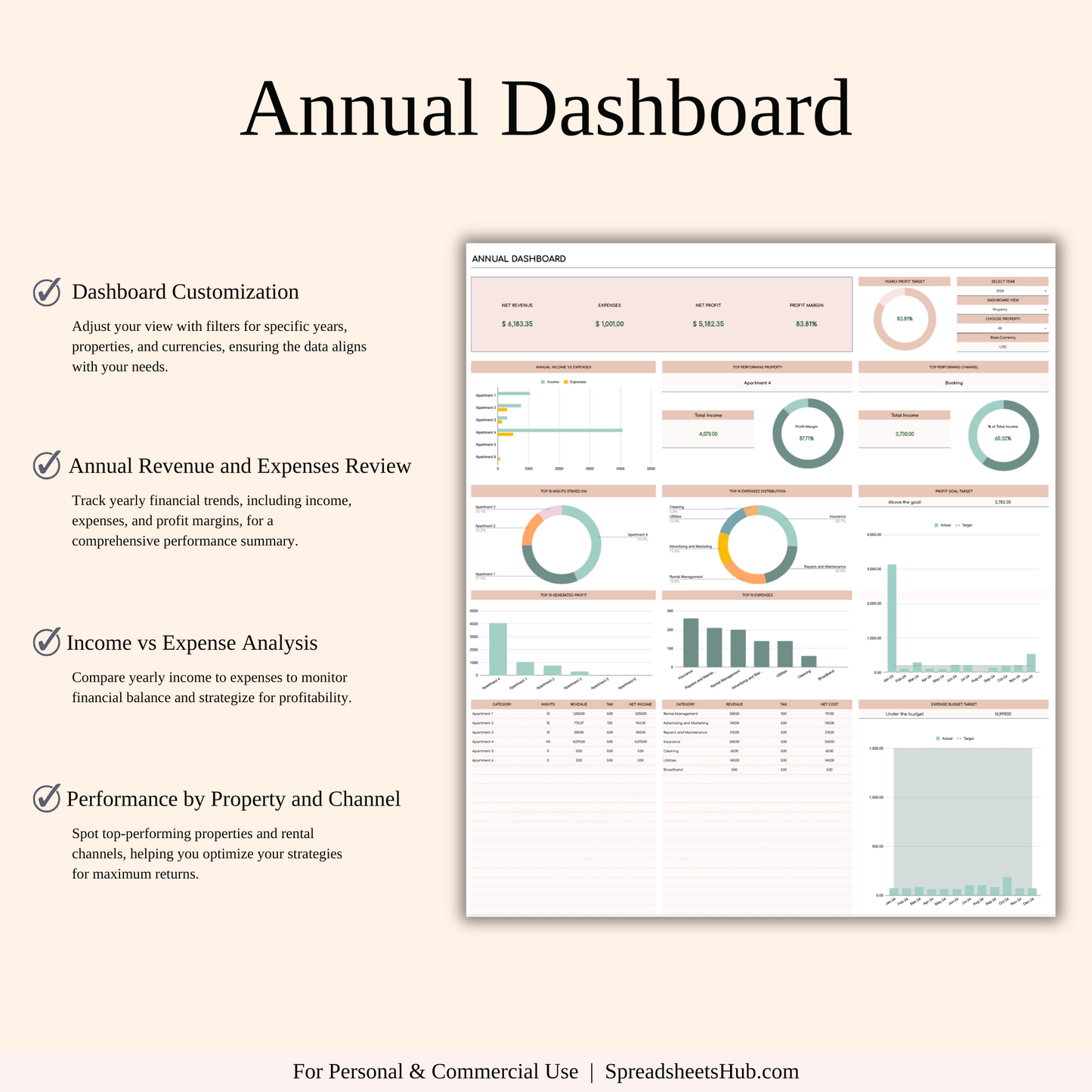 PLR - Rental Property Management Spreadsheet (Elegant Theme) Keyzai