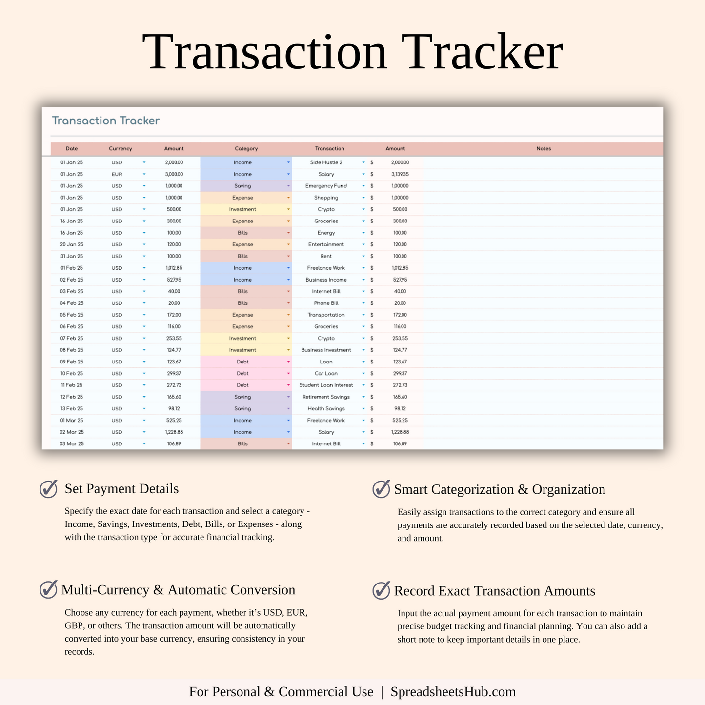 PLR - Monthly Budget Spreadsheet Template Keyzai