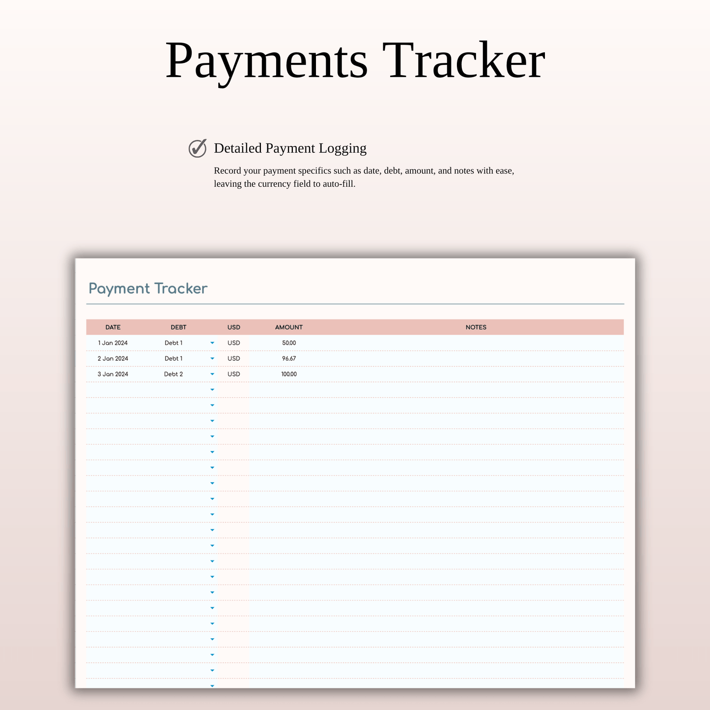 Debt Snowball Calculator Spreadsheet Template for Excel & Google Sheets Keyzai