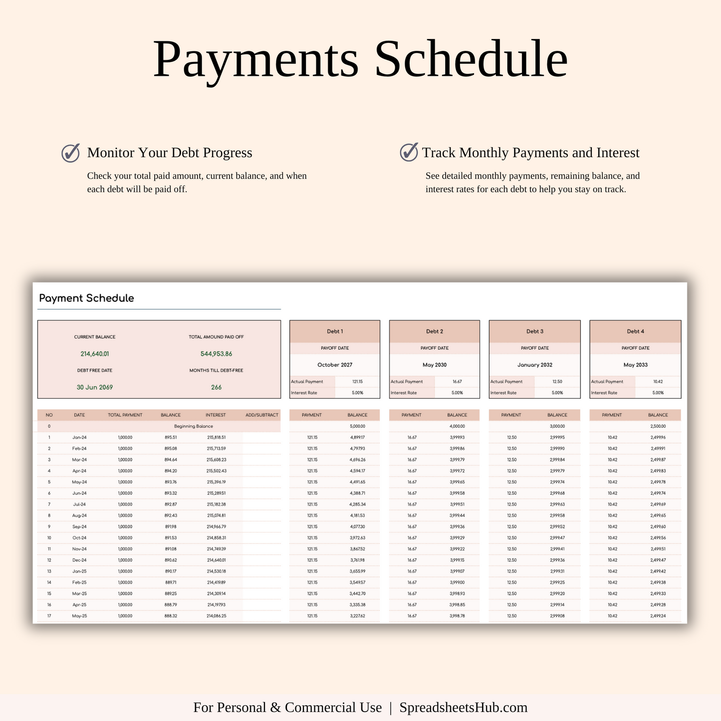 PLR - Debt Payoff Planner & Tracker (Elegant Theme) Keyzai