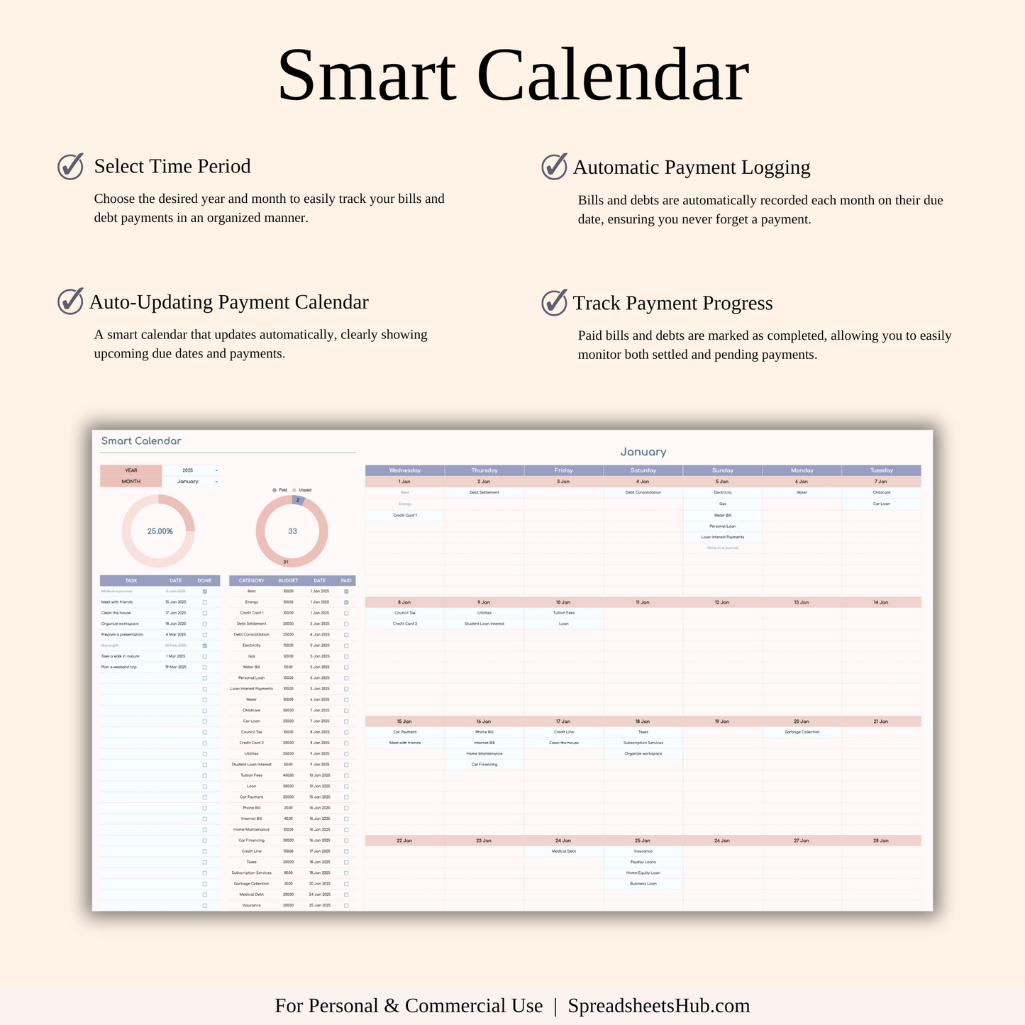 PLR - Ultimate Paycheck Budget Spreadsheet Keyzai