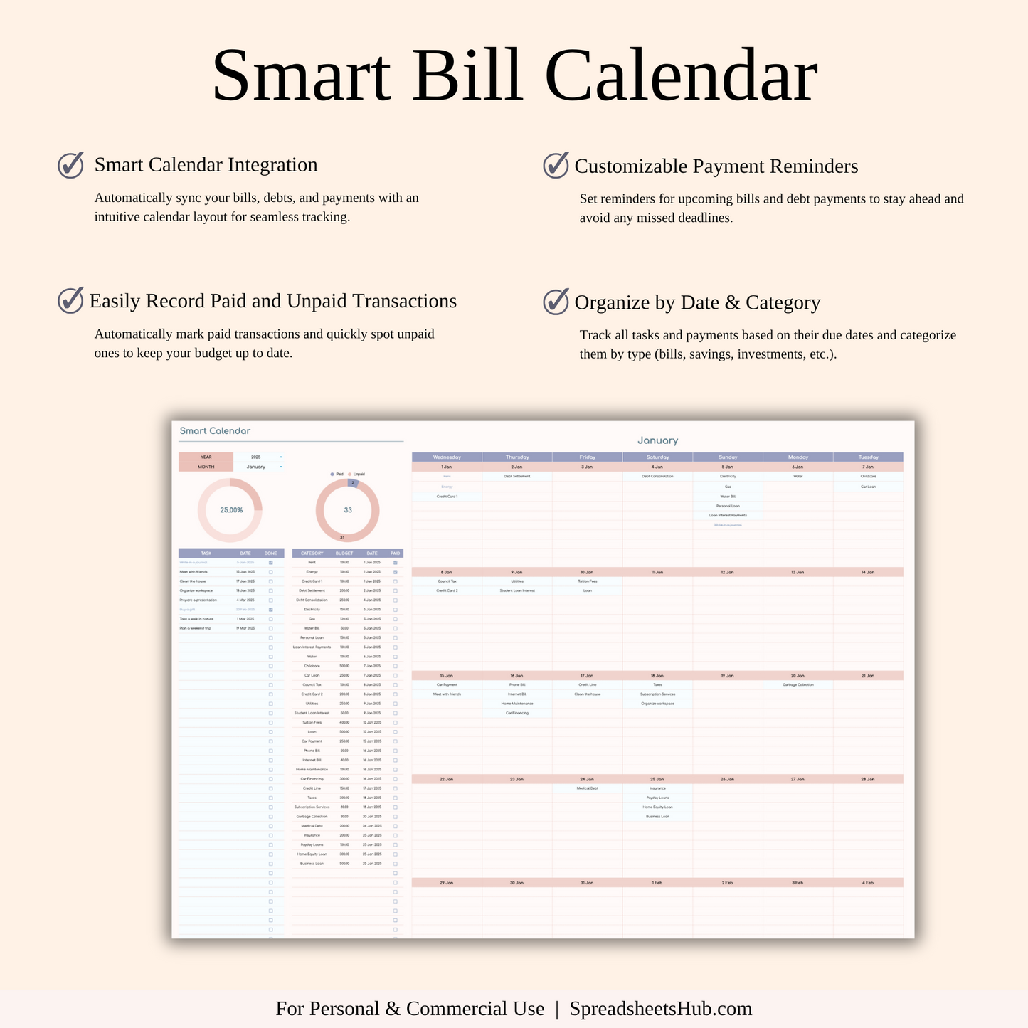 PLR - Budget by Paycheck Spreadsheet Template Keyzai