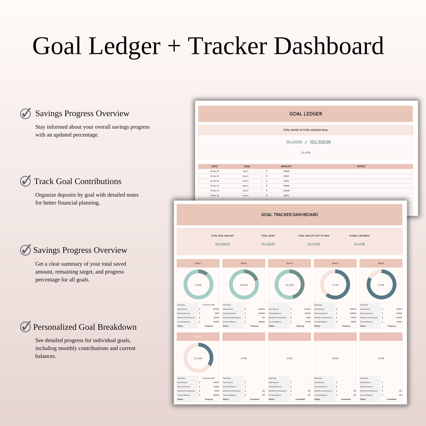 Easy Budget Planner for Personal Finance Tracking (Elegant Theme) Keyzai