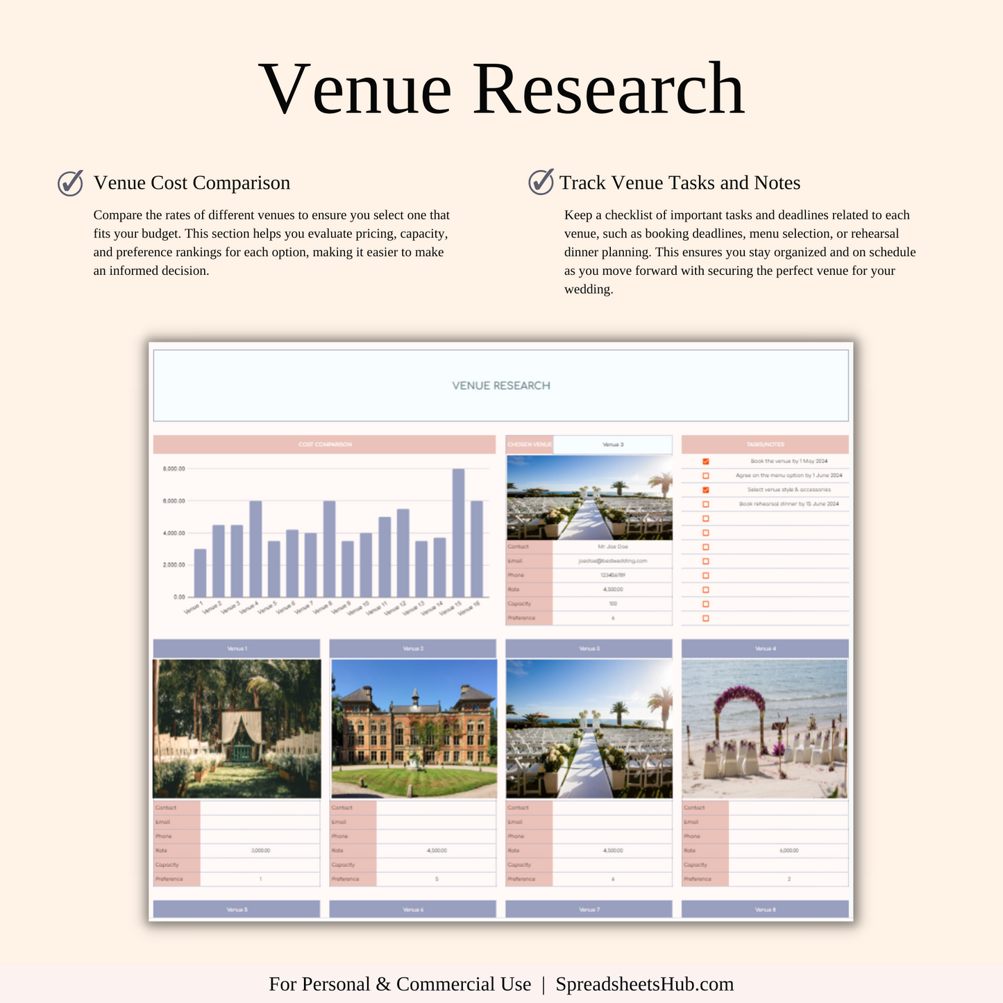 PLR - Wedding Planner Spreadsheet Template Keyzai