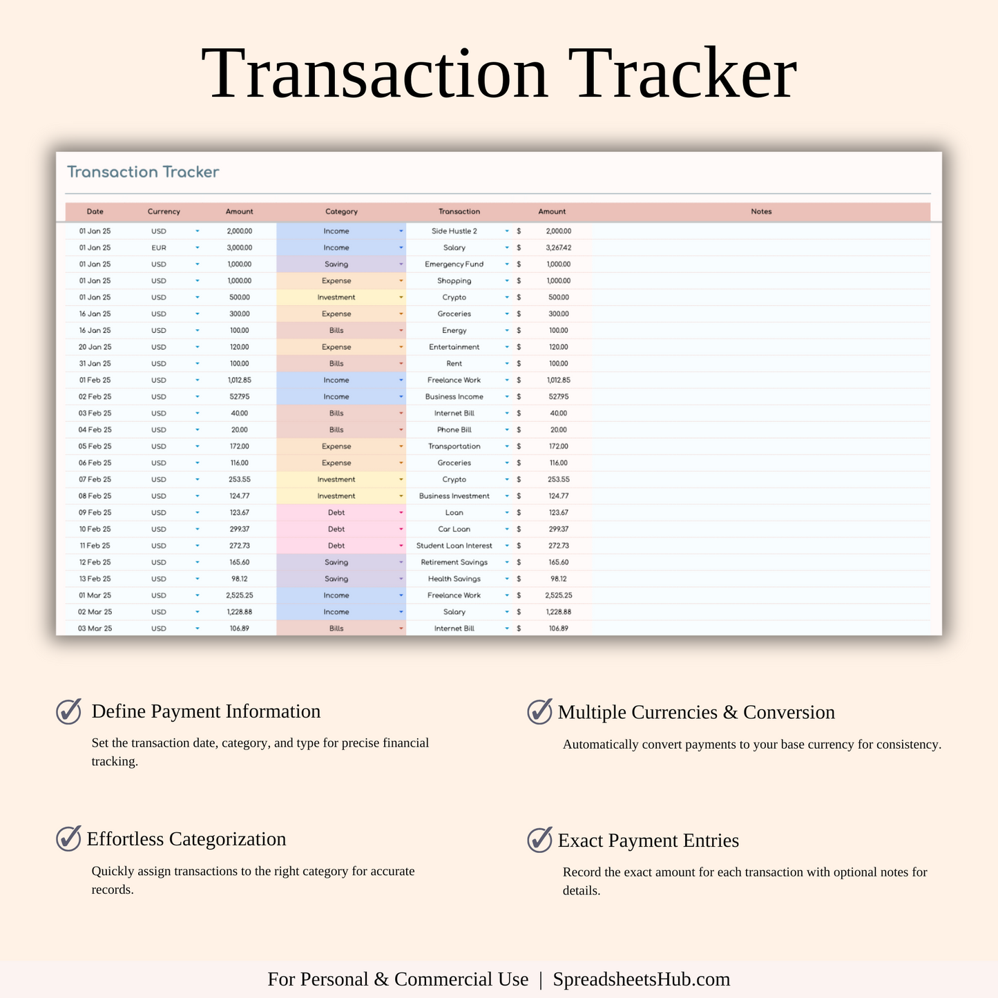 PLR - Budget by Paycheck Spreadsheet Template Keyzai