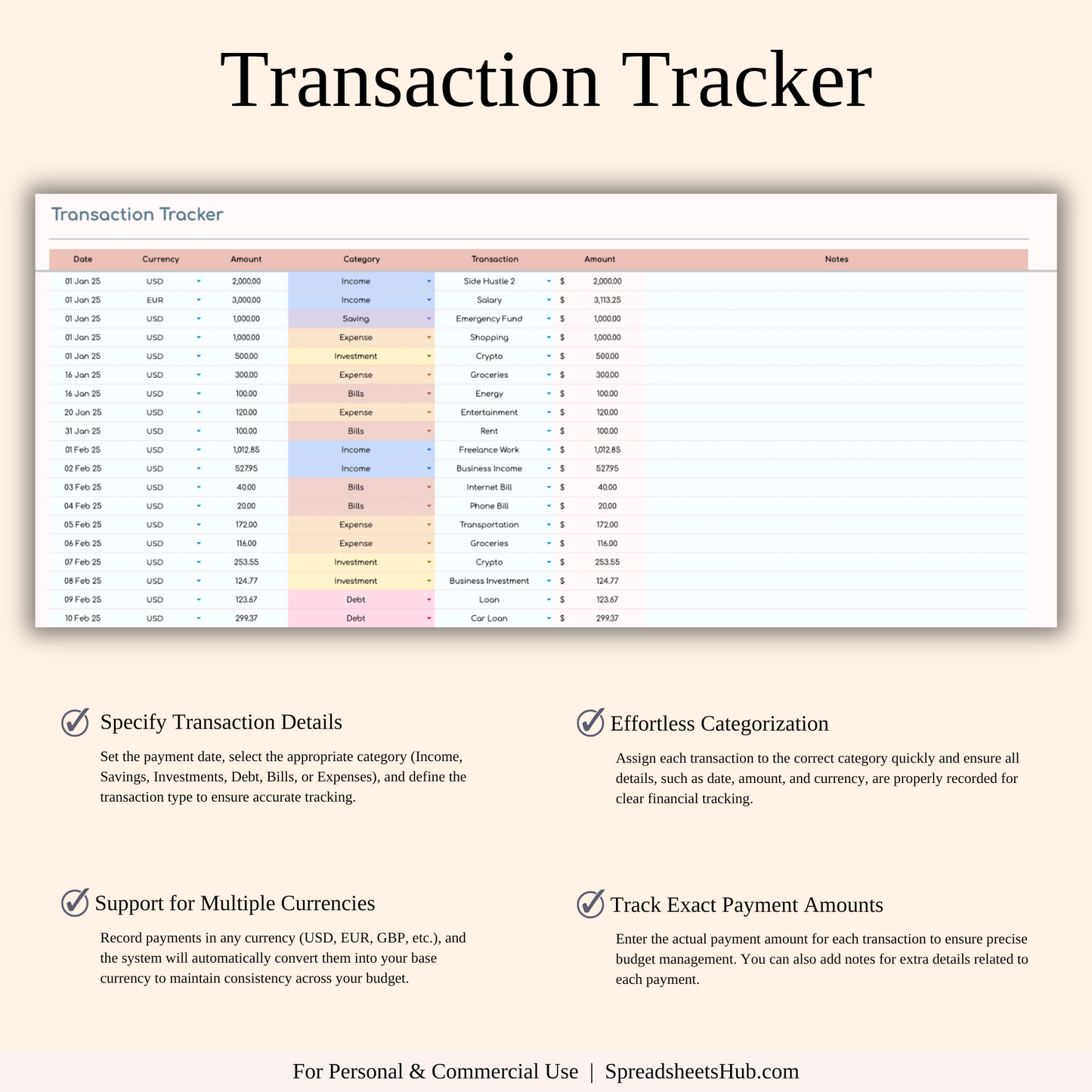 PLR - Zero-Based Budget Spreadsheet Keyzai