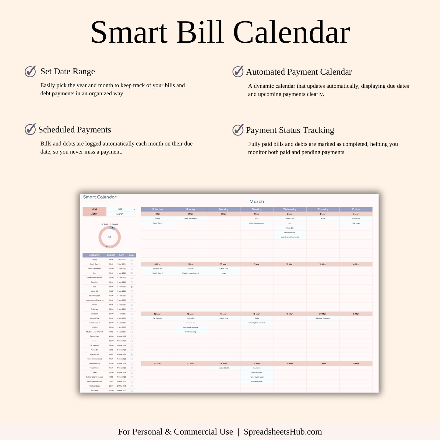 PLR - Ultimate Monthly Budget Spreadsheet Keyzai
