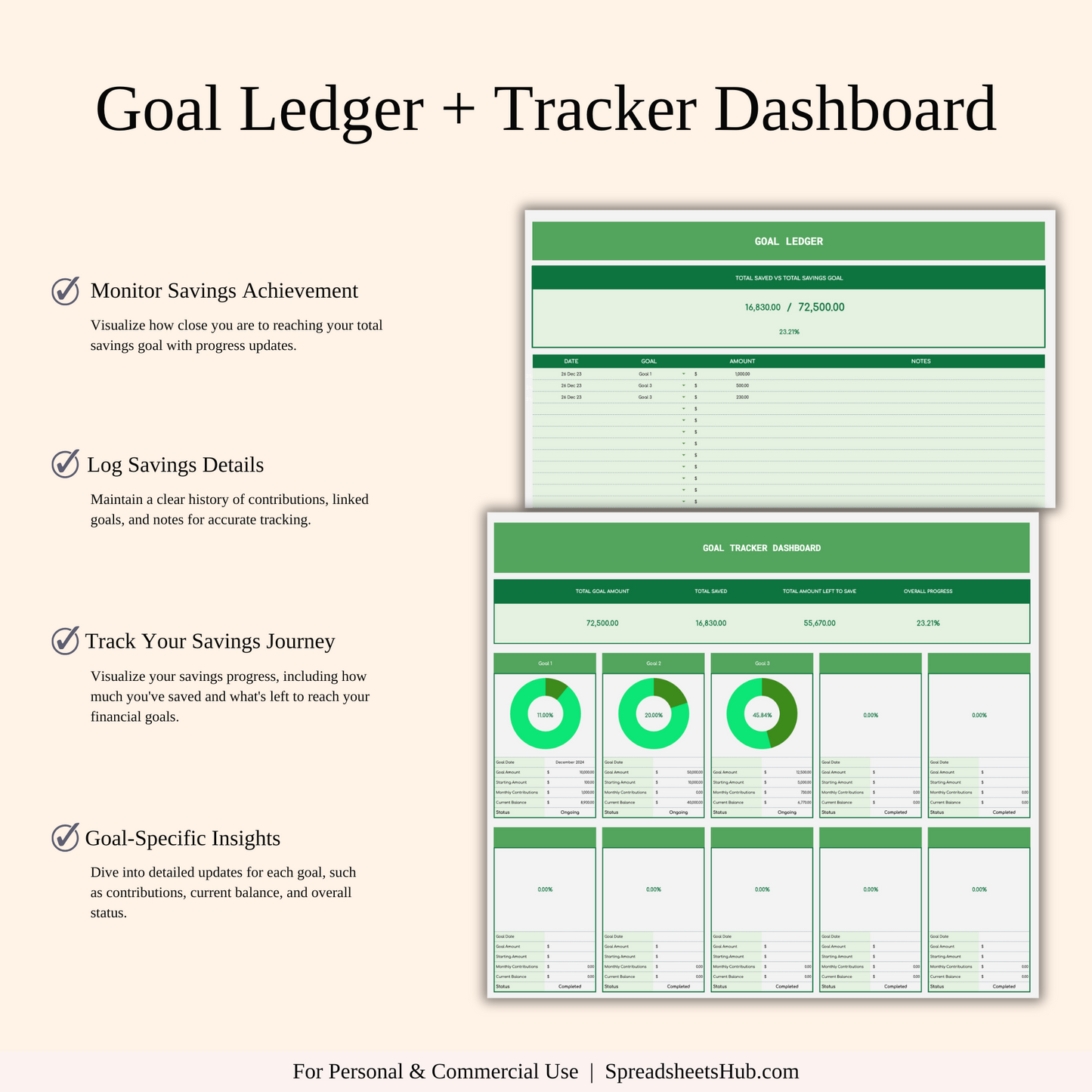 PLR - Simple Budget Planner (Green Theme) Keyzai