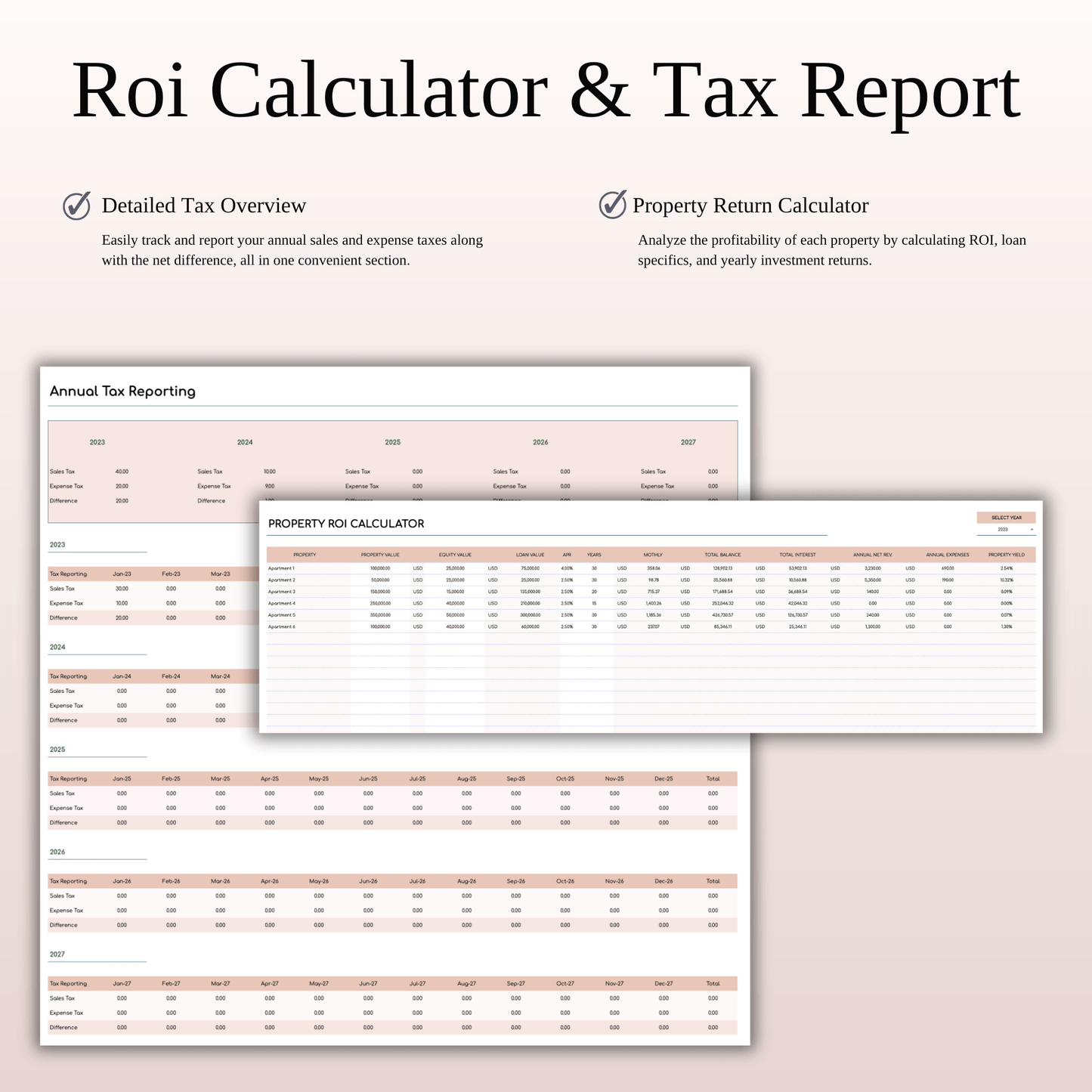 Rental Property Management Spreadsheet Template (Elegant Theme) Keyzai