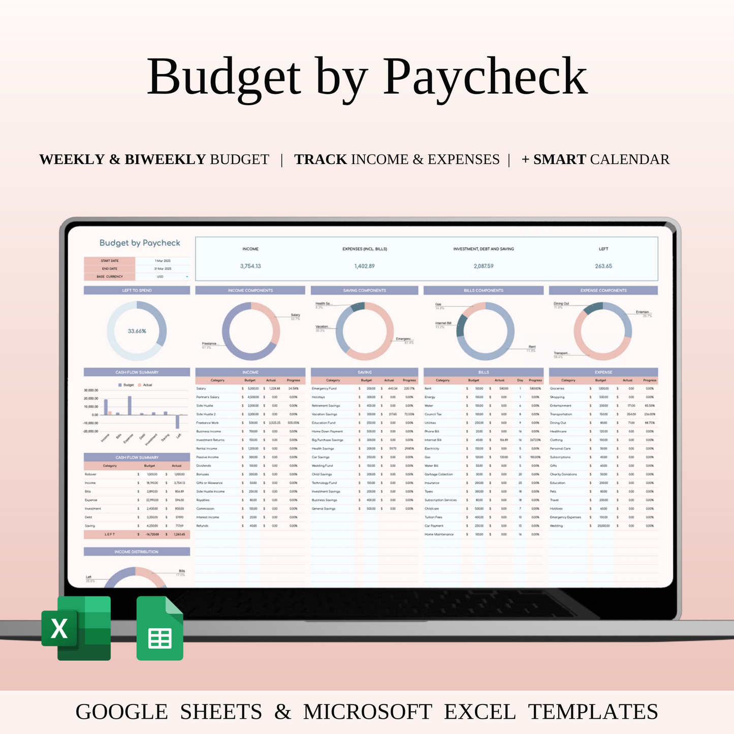 All-in-One Simple Spreadsheet Bundle Keyzai