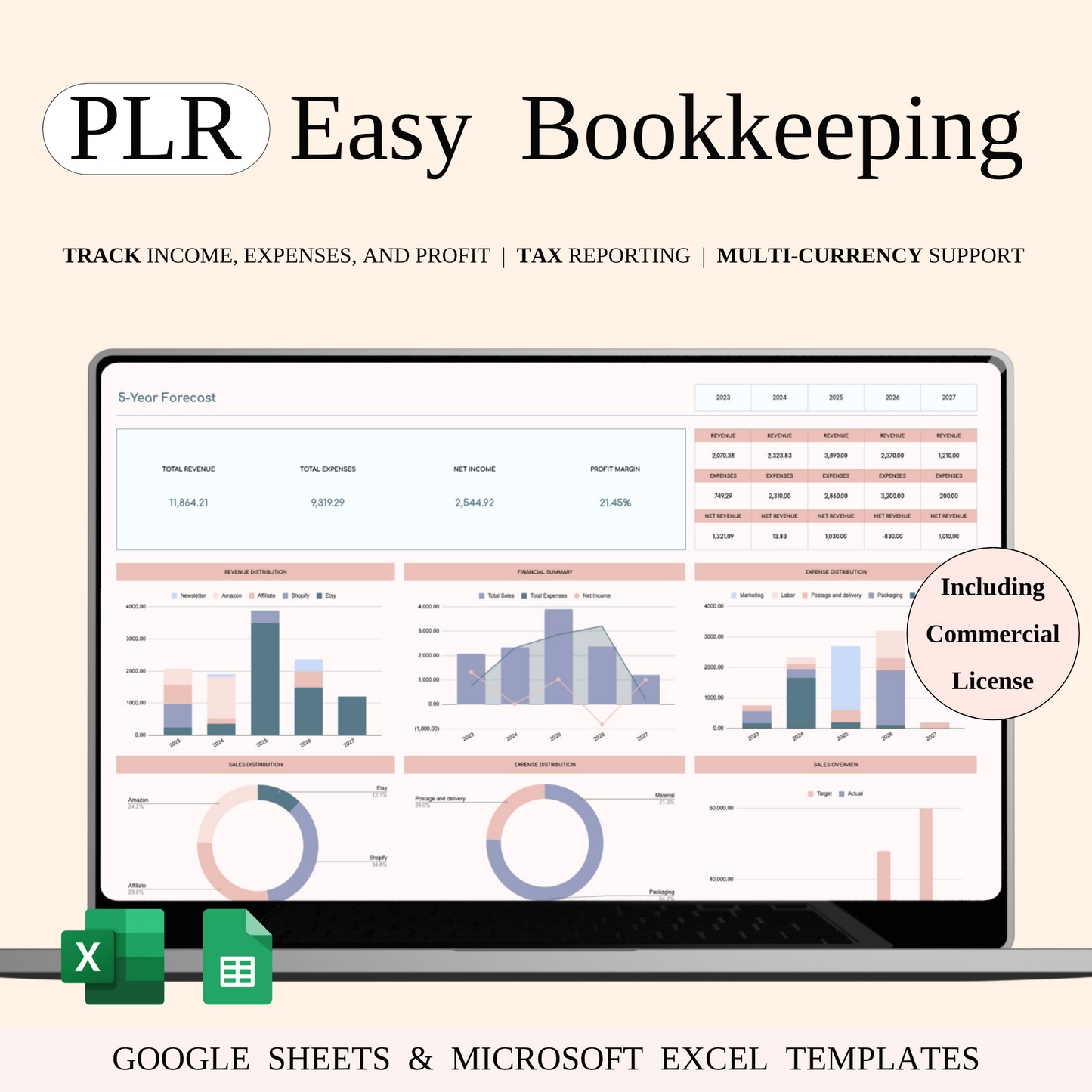 PLR - Small Business Bookkeeping Spreadsheet Keyzai