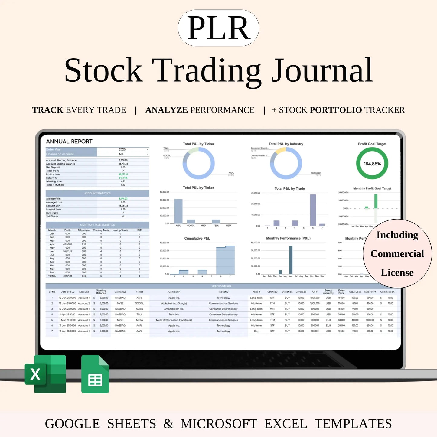 PLR - Stock Trading Journal Keyzai