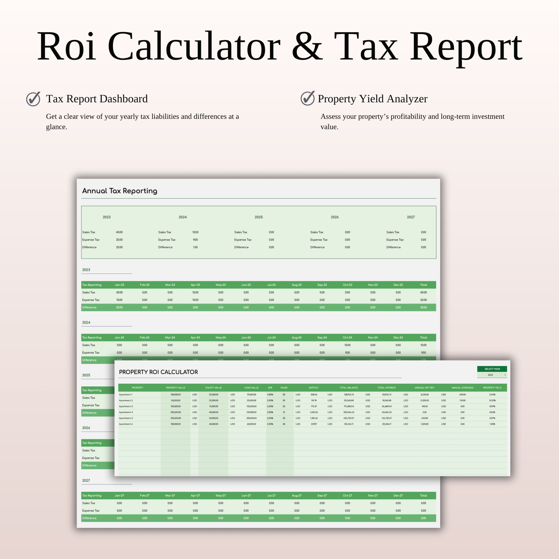 Airbnb Bookkeeping Spreadsheet Template (Green Theme) Keyzai