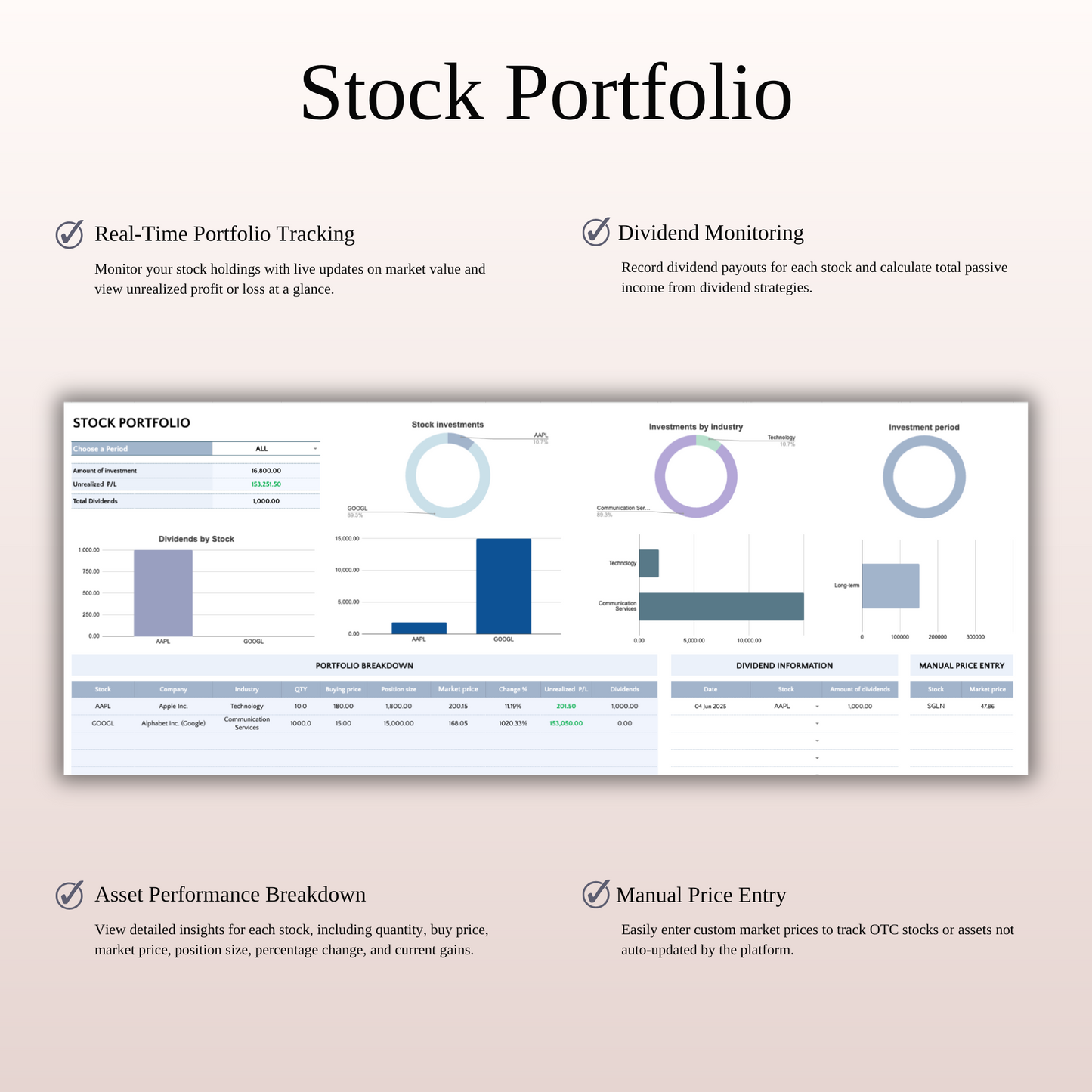 Options, Stock & Futures Trading Journal Template for Google Sheets & Excel Keyzai