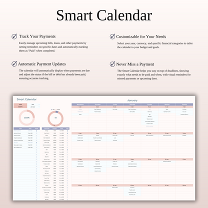 Annual Paycheck Budget Spreadsheet Template in Excel and Google Sheets Keyzai