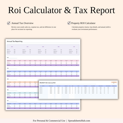 PLR - Airbnb Property Management Tracker (Rainbow Theme) Keyzai