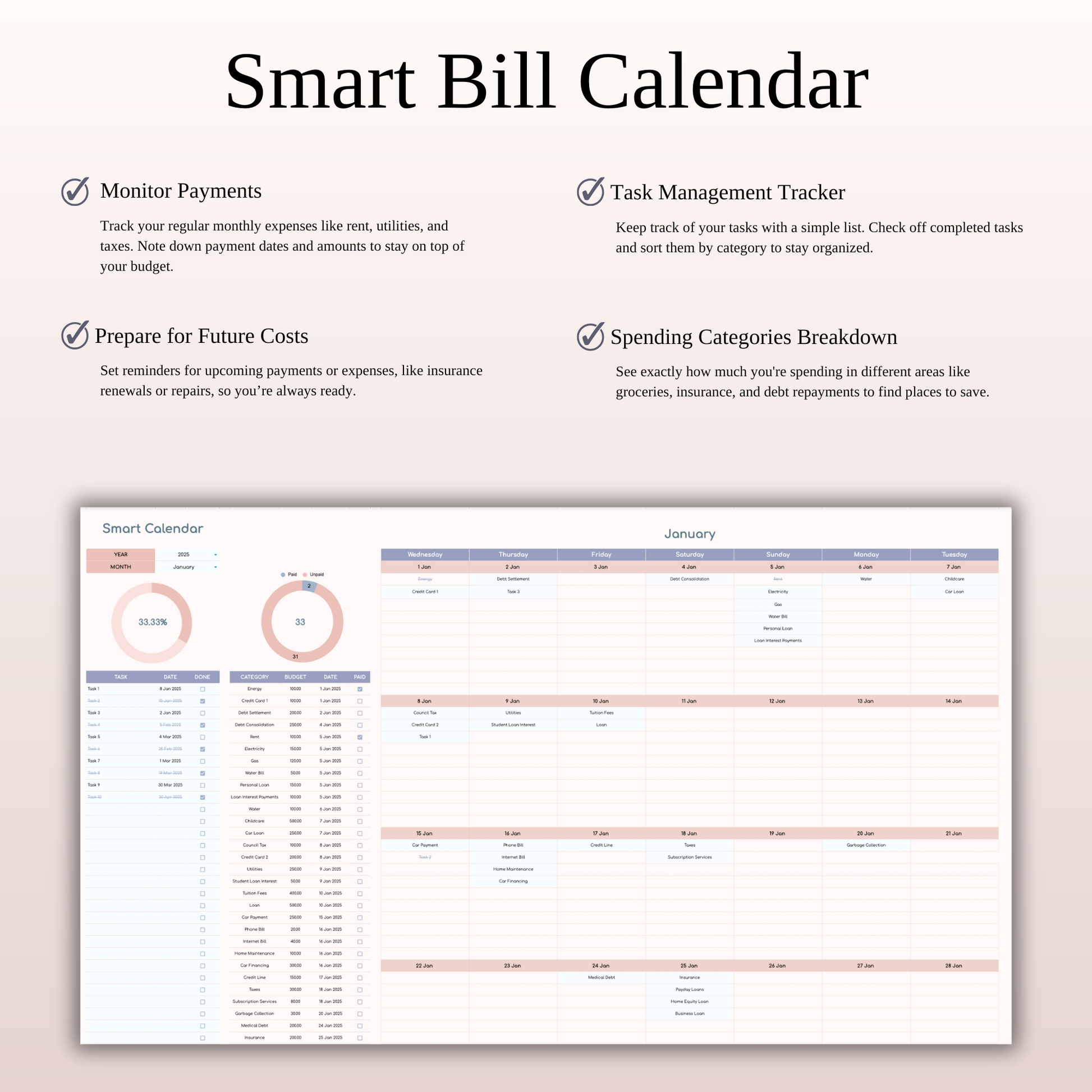 Annual Zero-Based Budgeting Spreadsheet Template for Excel and Google Sheets Keyzai